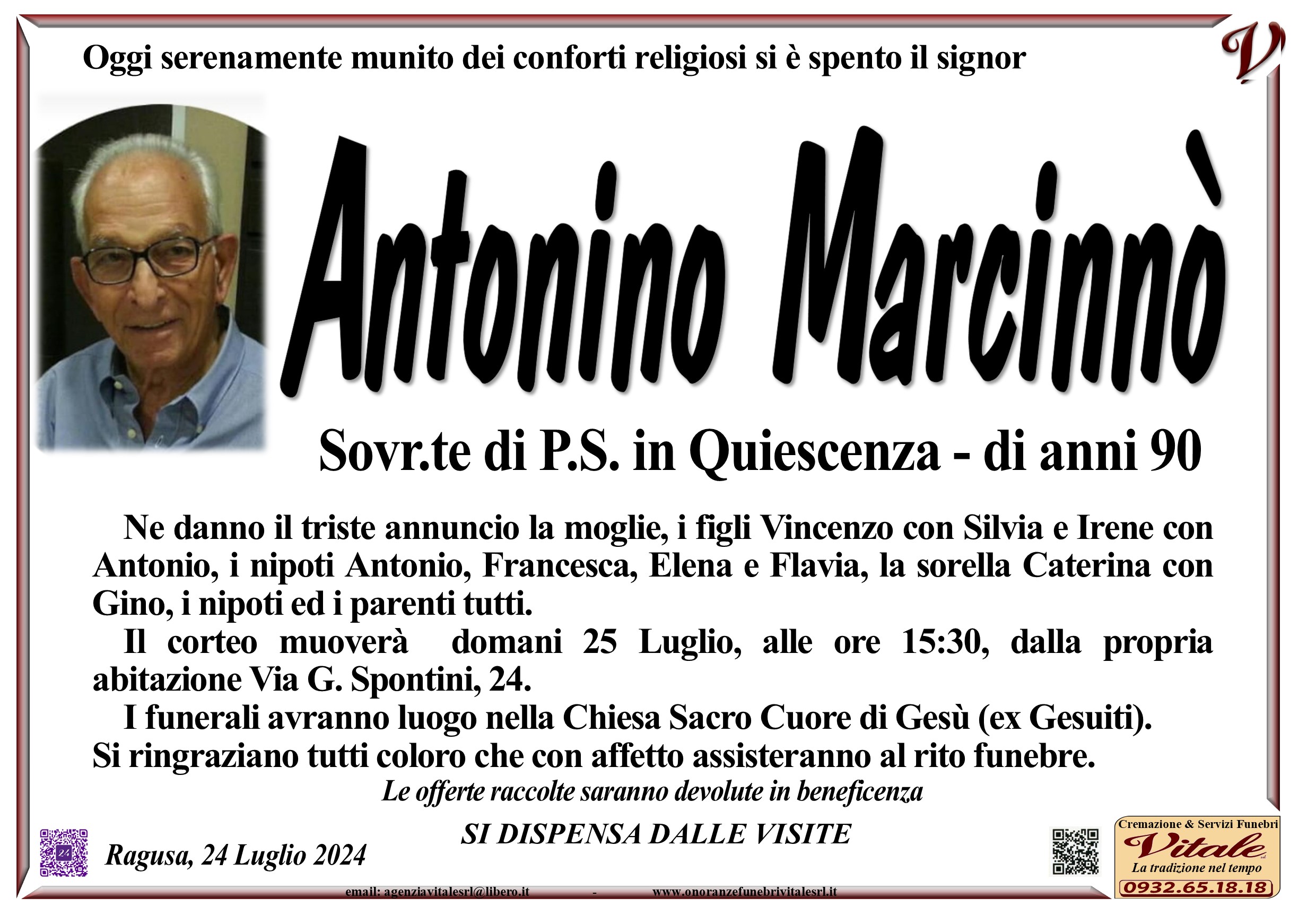 Necrologi: Antonino Marcinnò