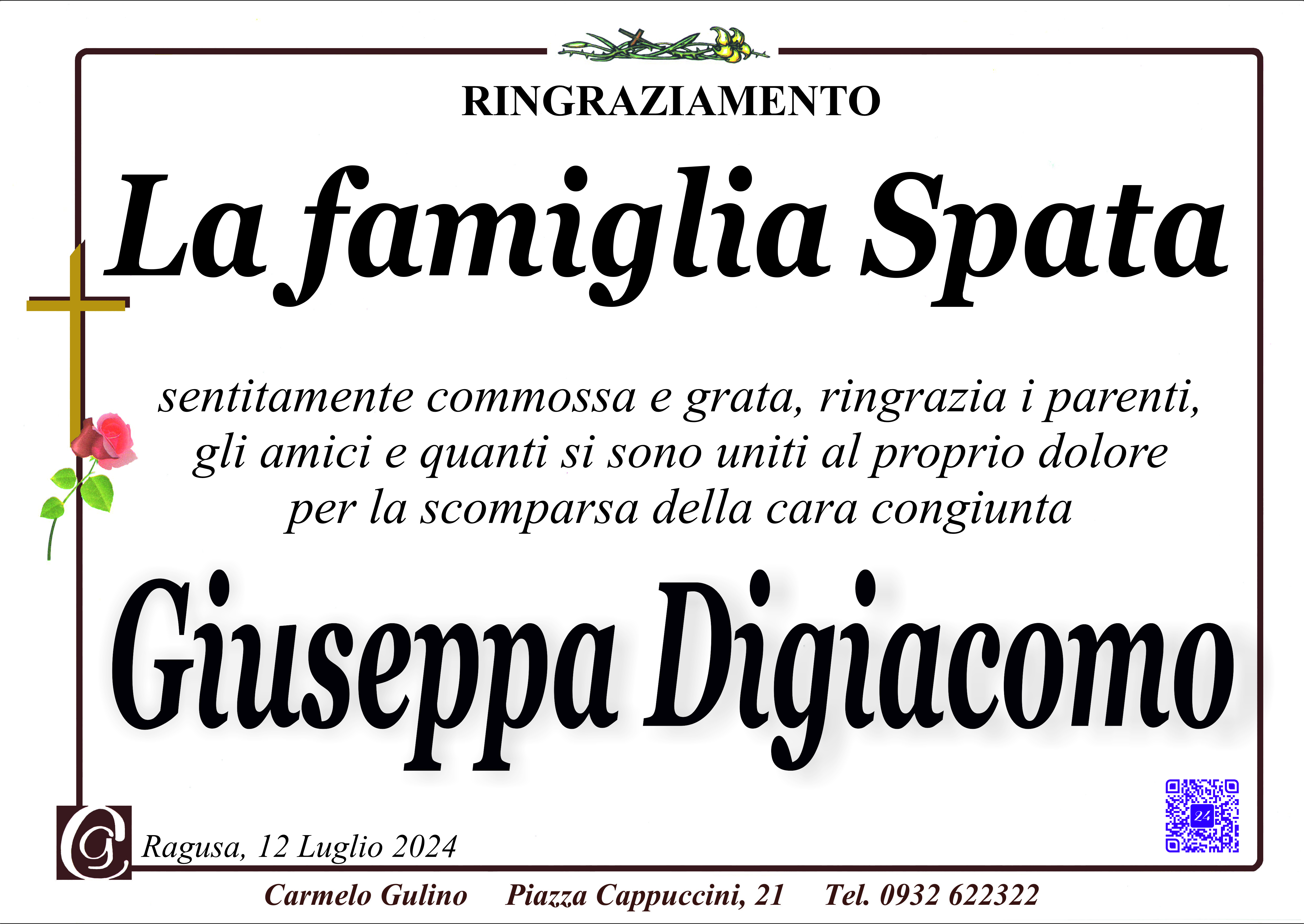 Ringraziamento famiglia Spata