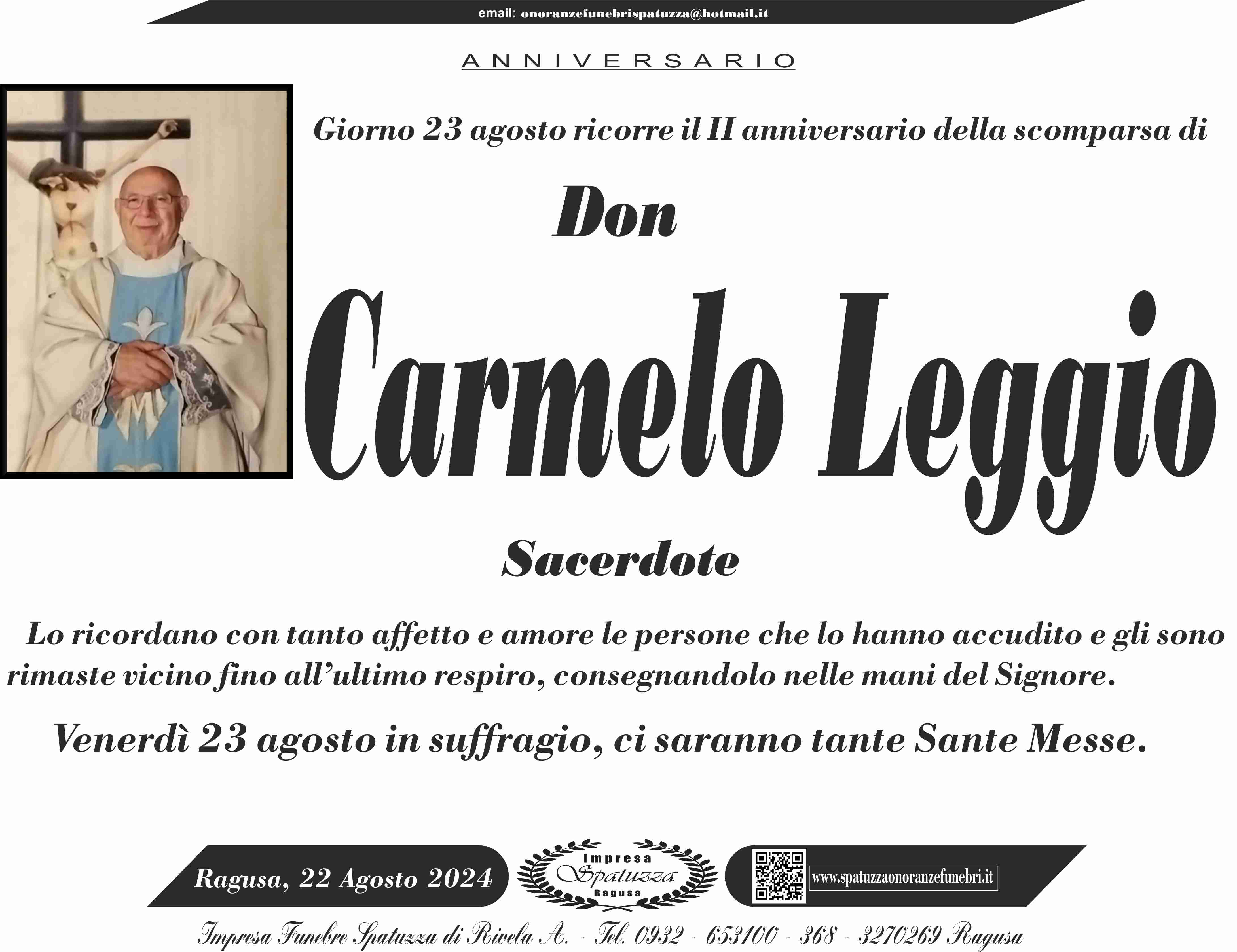 Anniversario: Don Carmelo Leggio