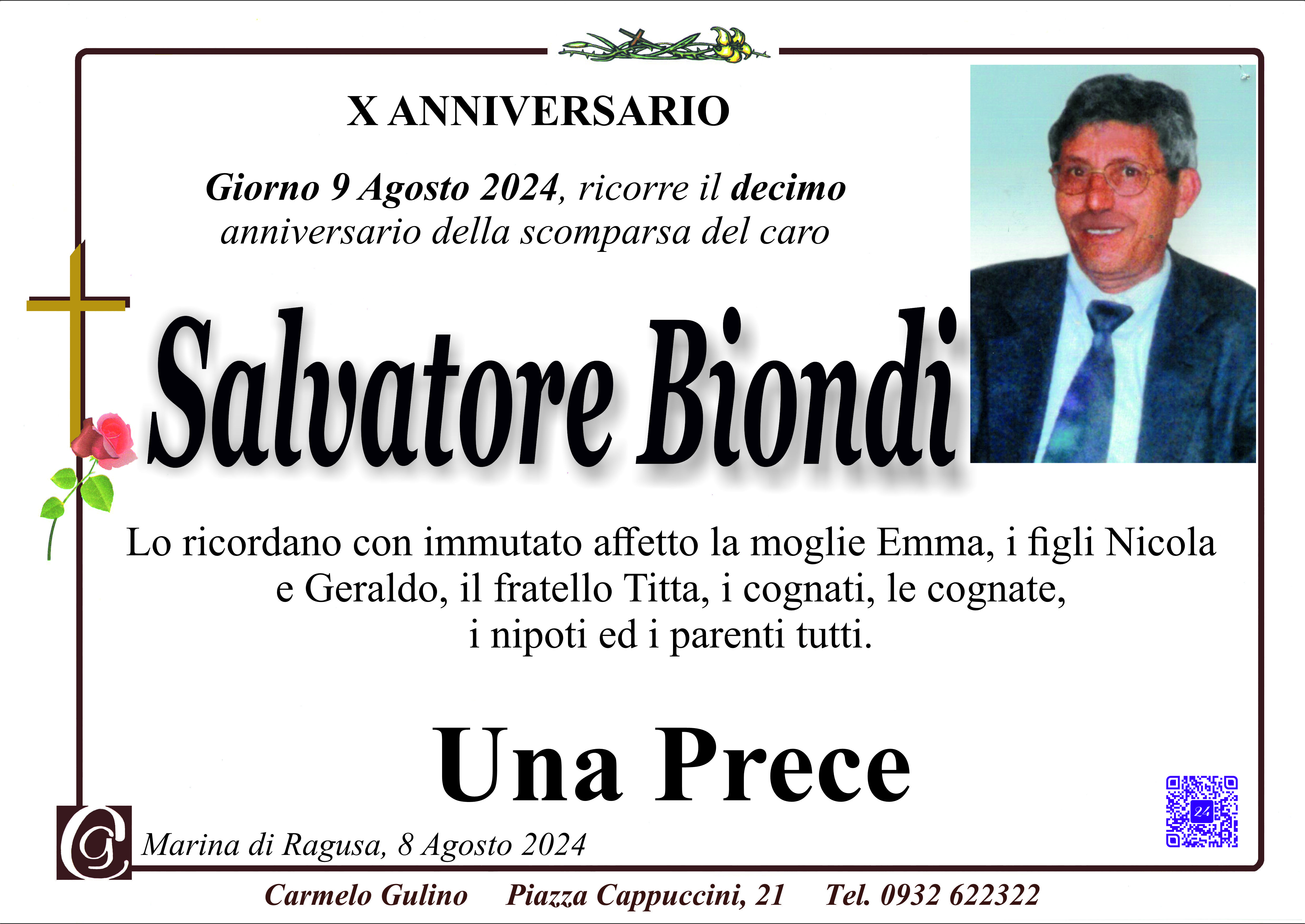 Anniversario: Salvatore Biondi