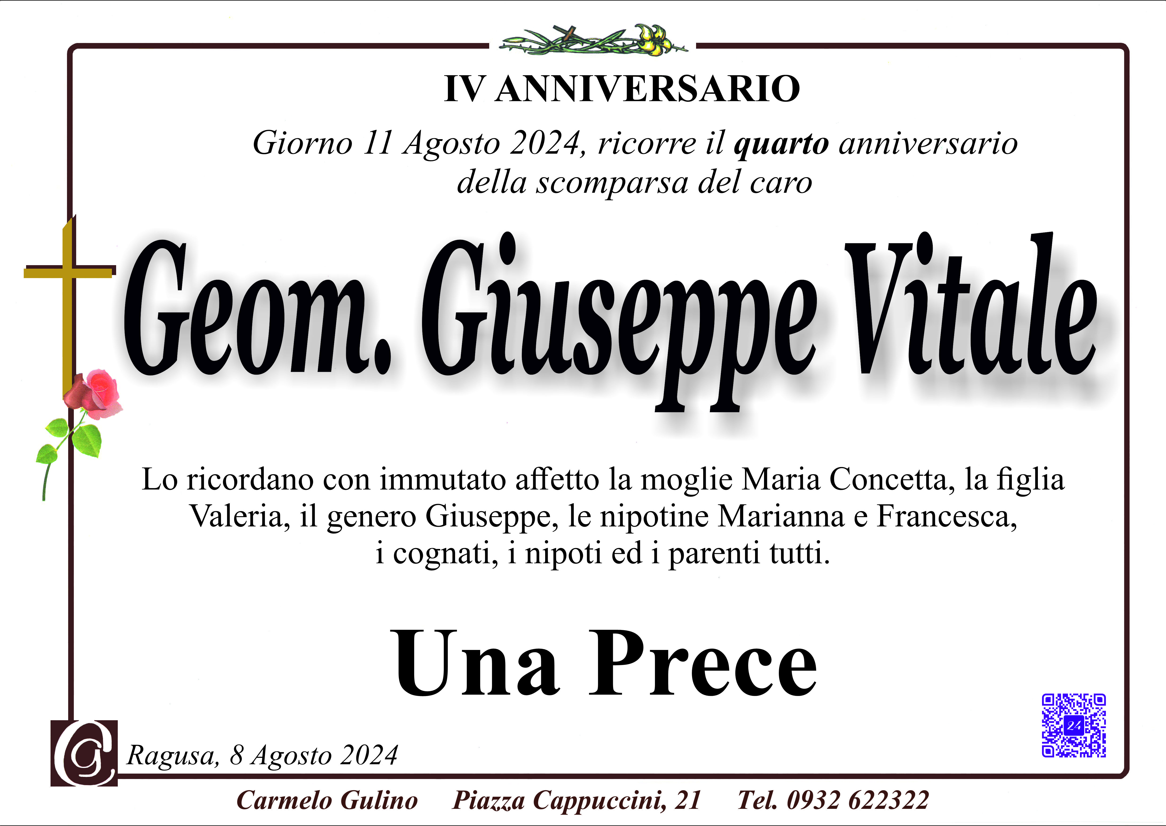 Anniversario: Giuseppe Vitale