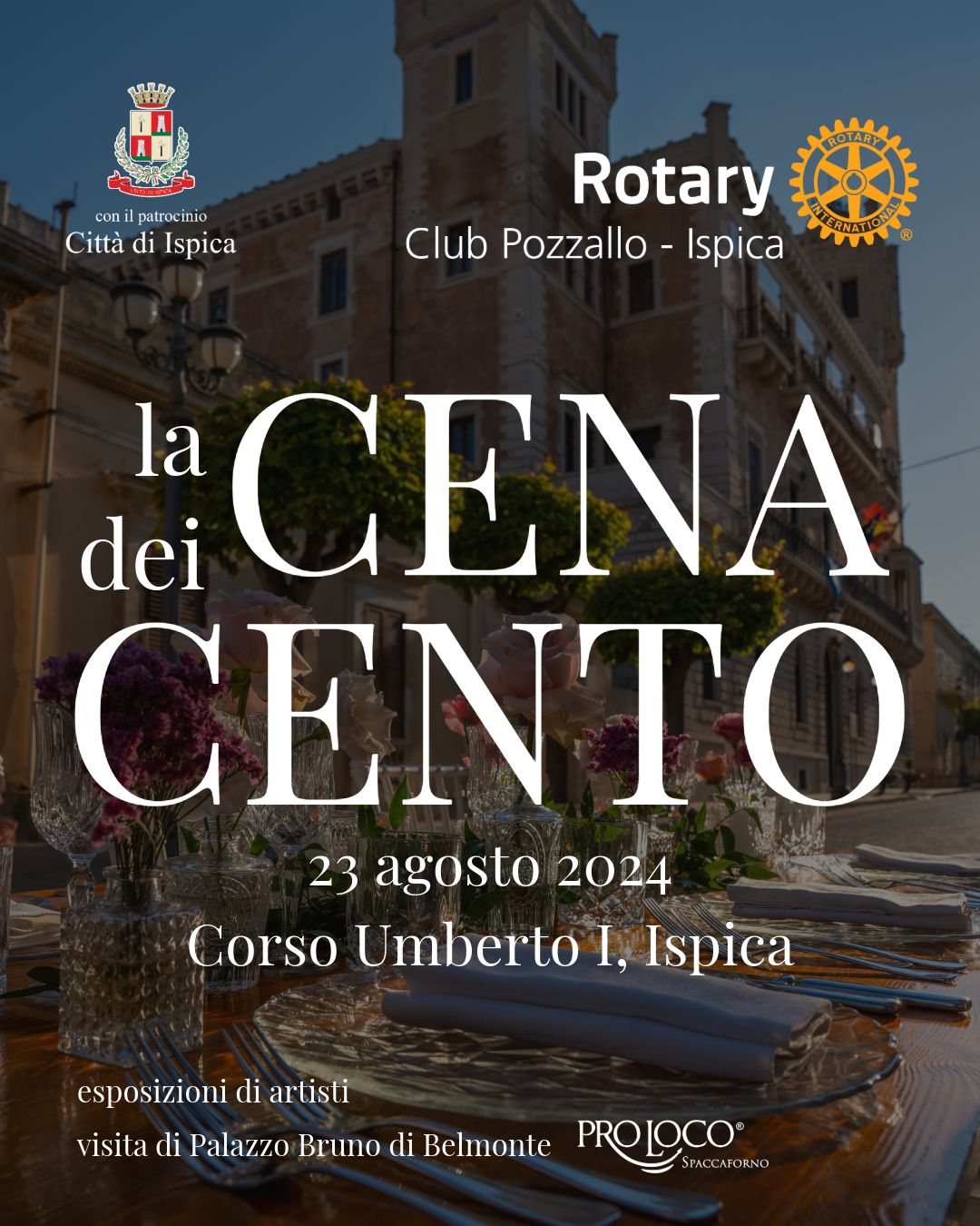 A Ispica una serata di beneficenza con “La cena dei cento”