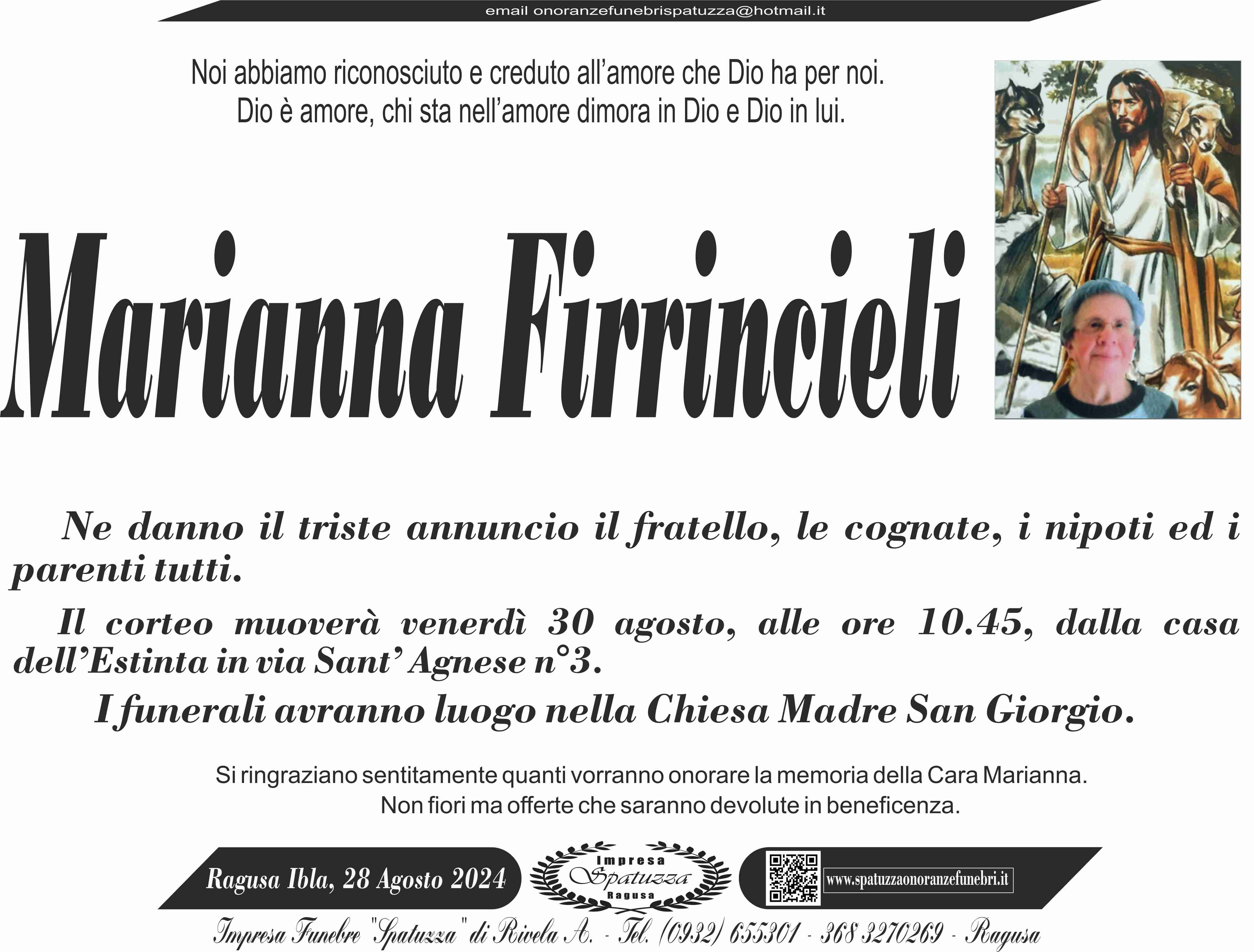 Necrologi: Marianna Firrincieli