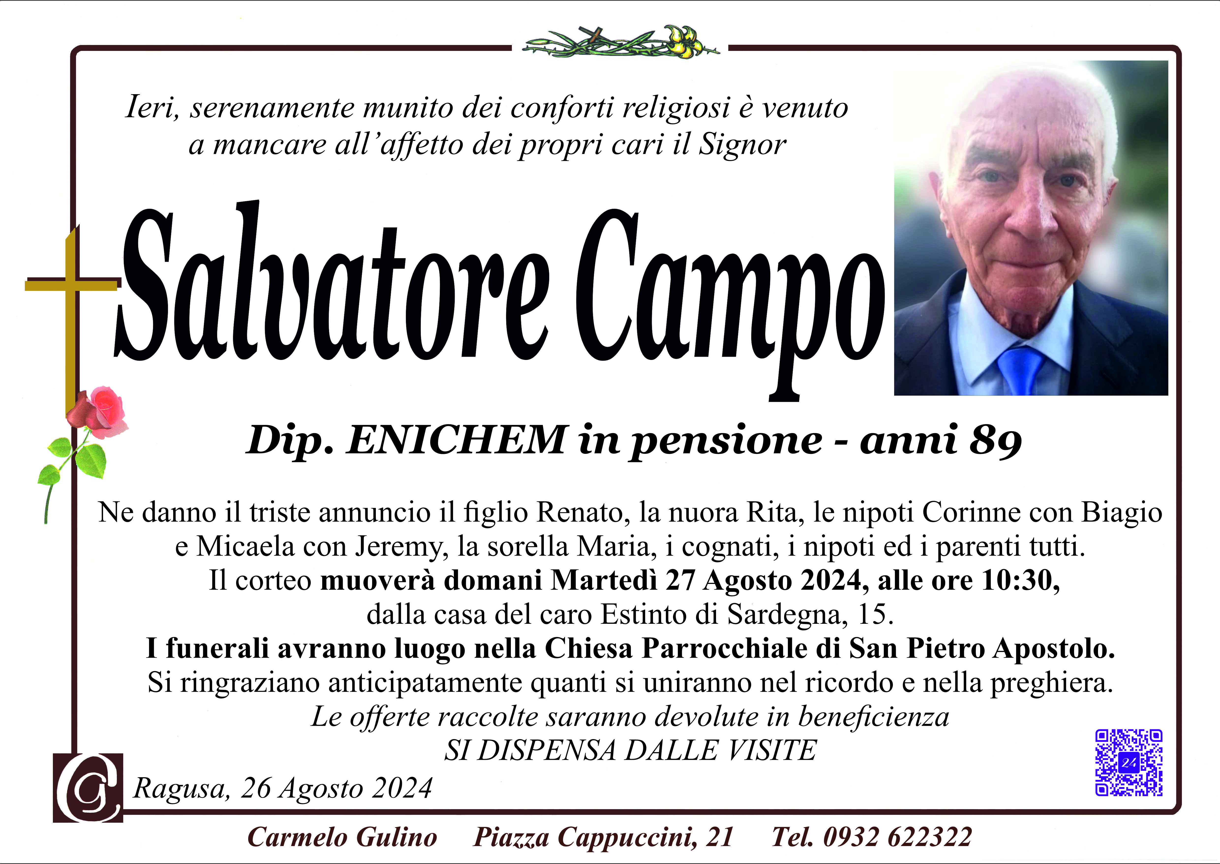 Necrologi: Salvatore Campo