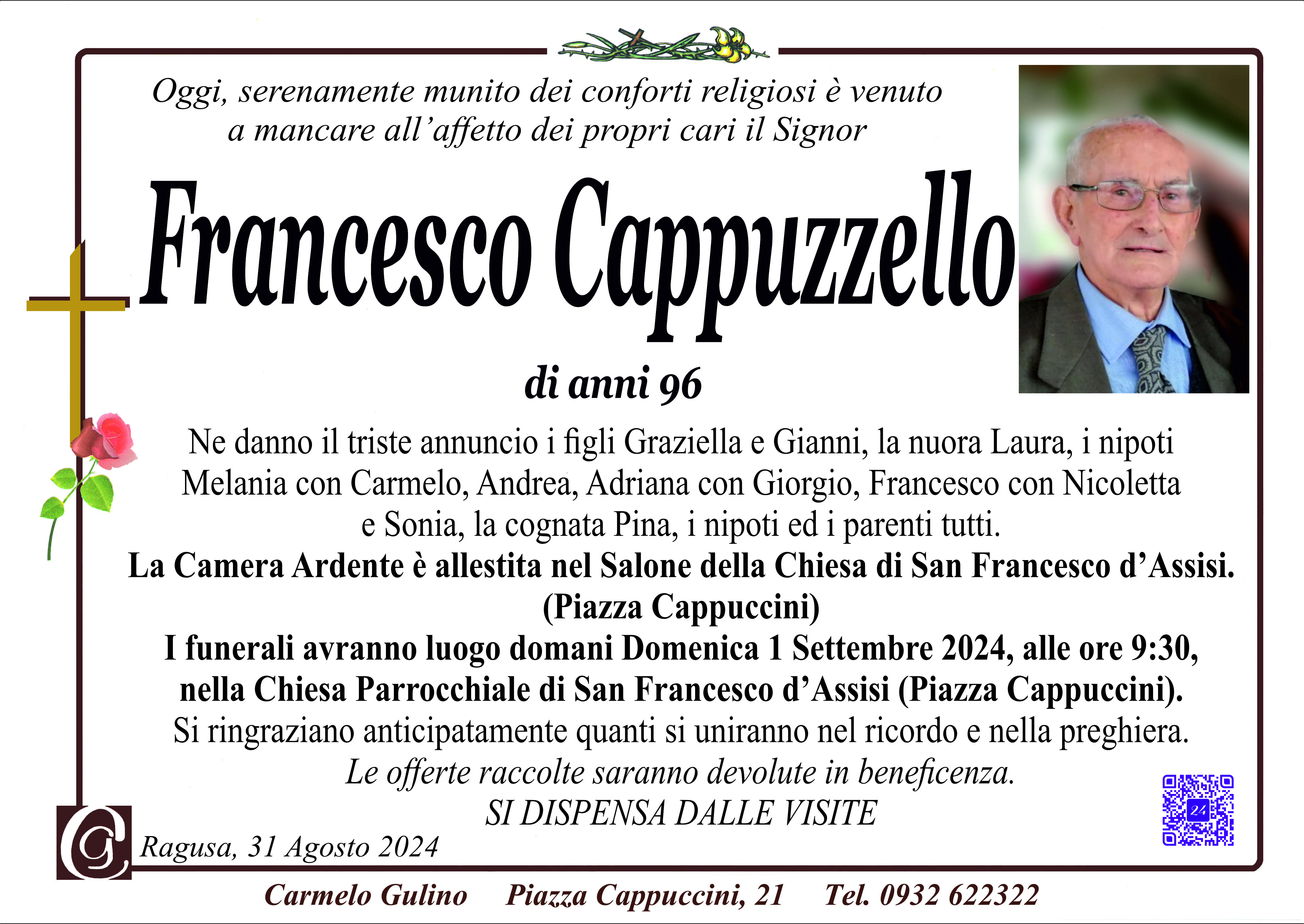 Necrologi: Francesco Cappuzzello
