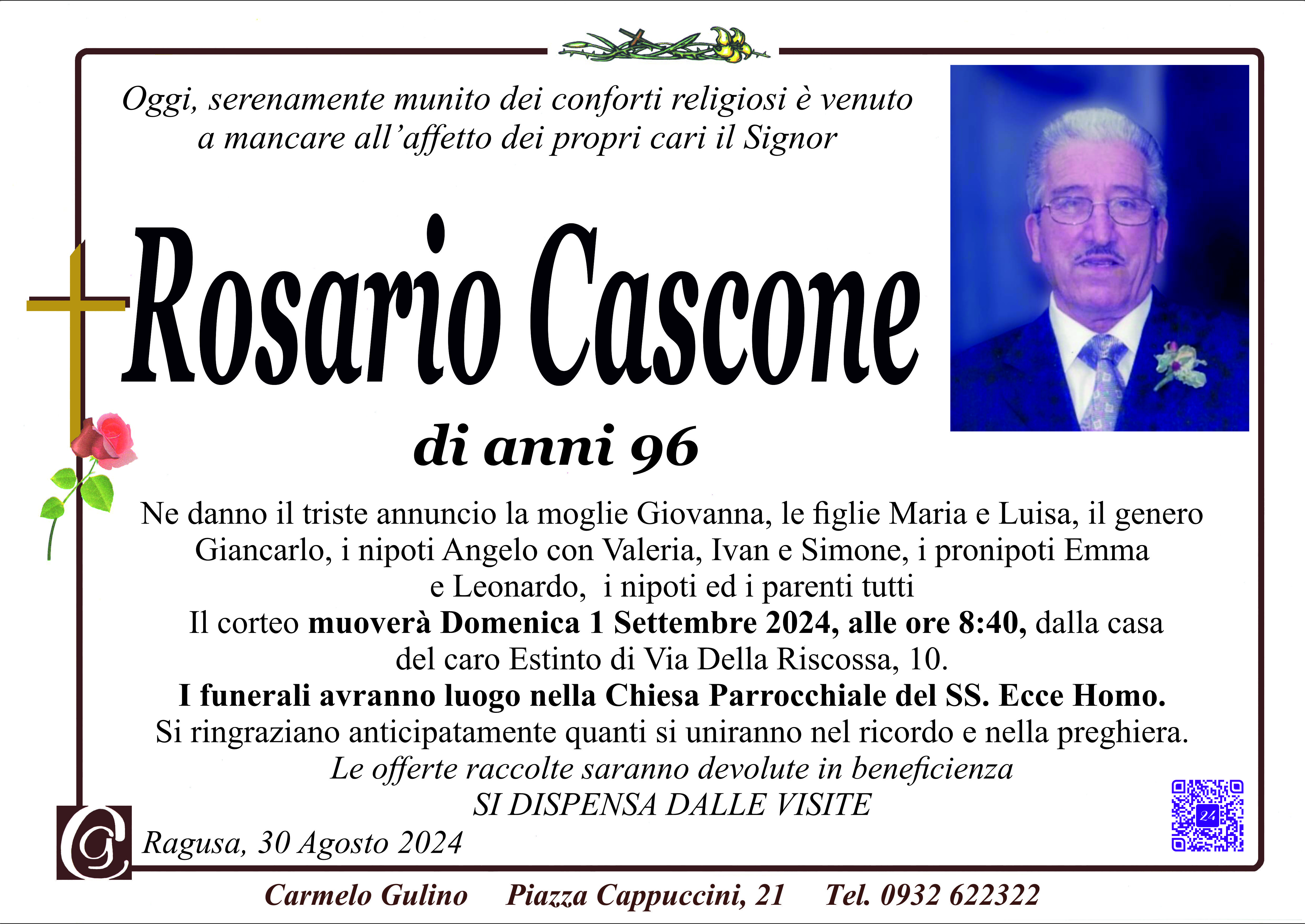 Necrologi: Rosario Cascone