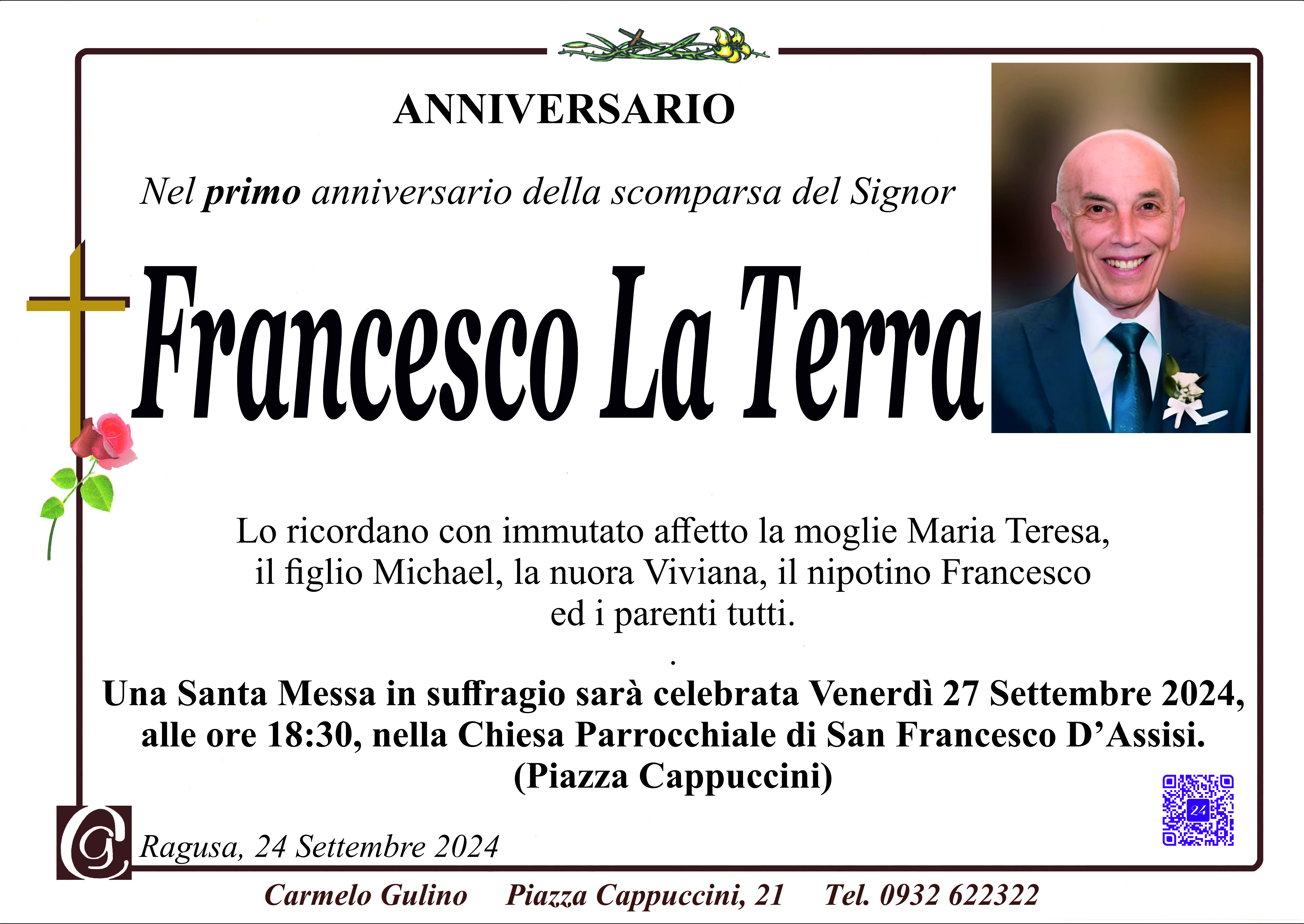 Anniversario: Francesco La Terra
