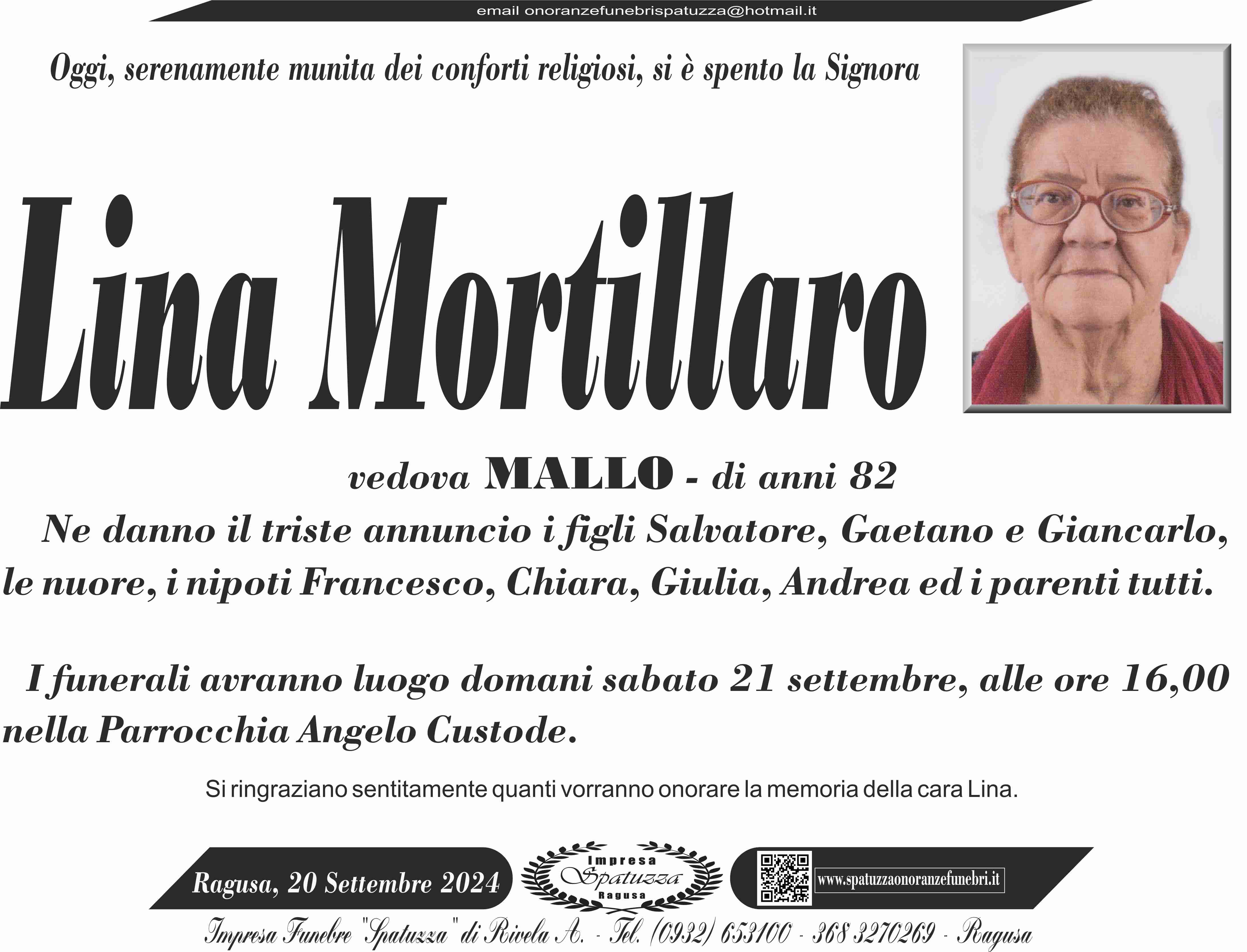 Necrologi: Lina Mortillaro