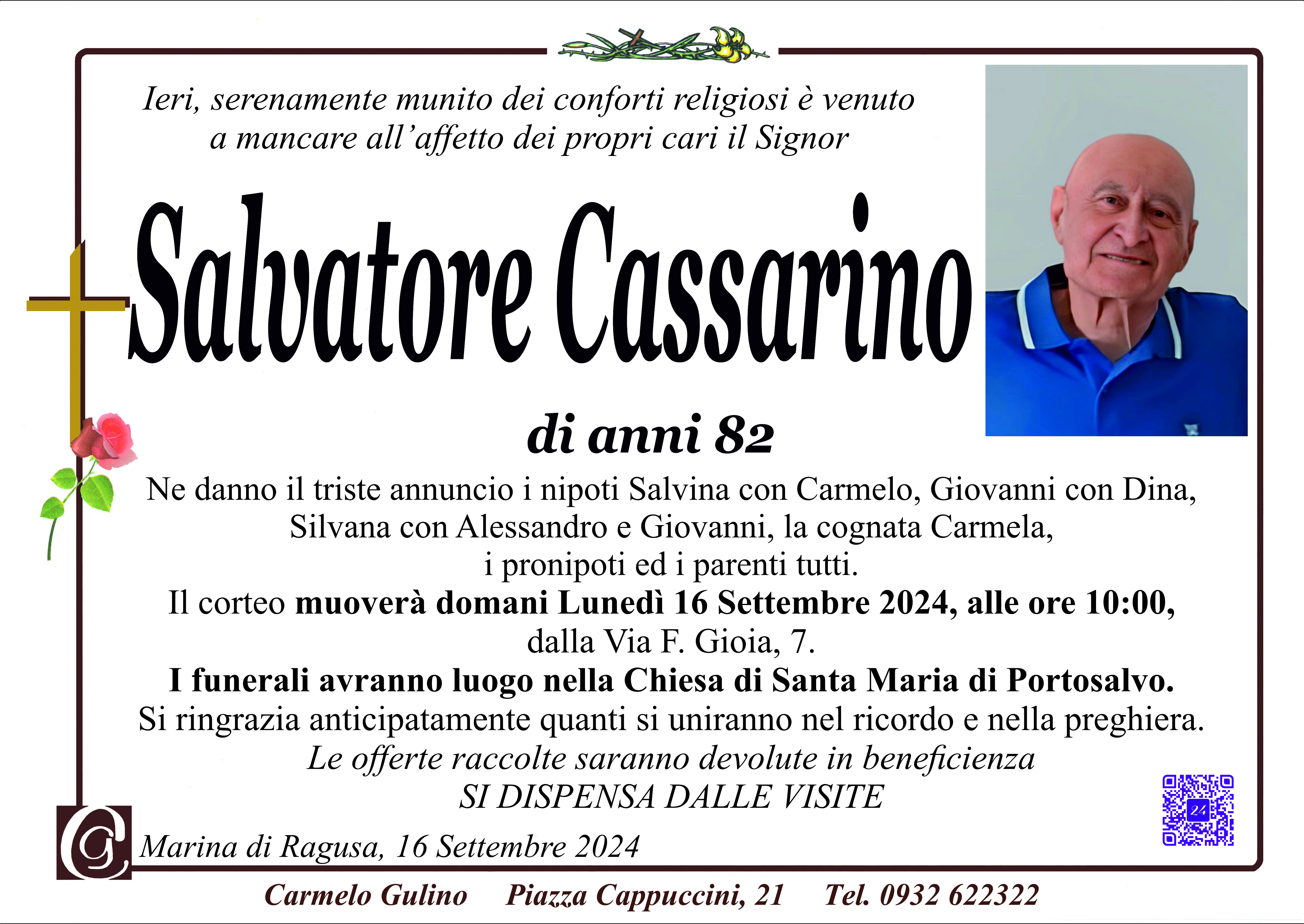 Necrologi: Salvatore Cassarino