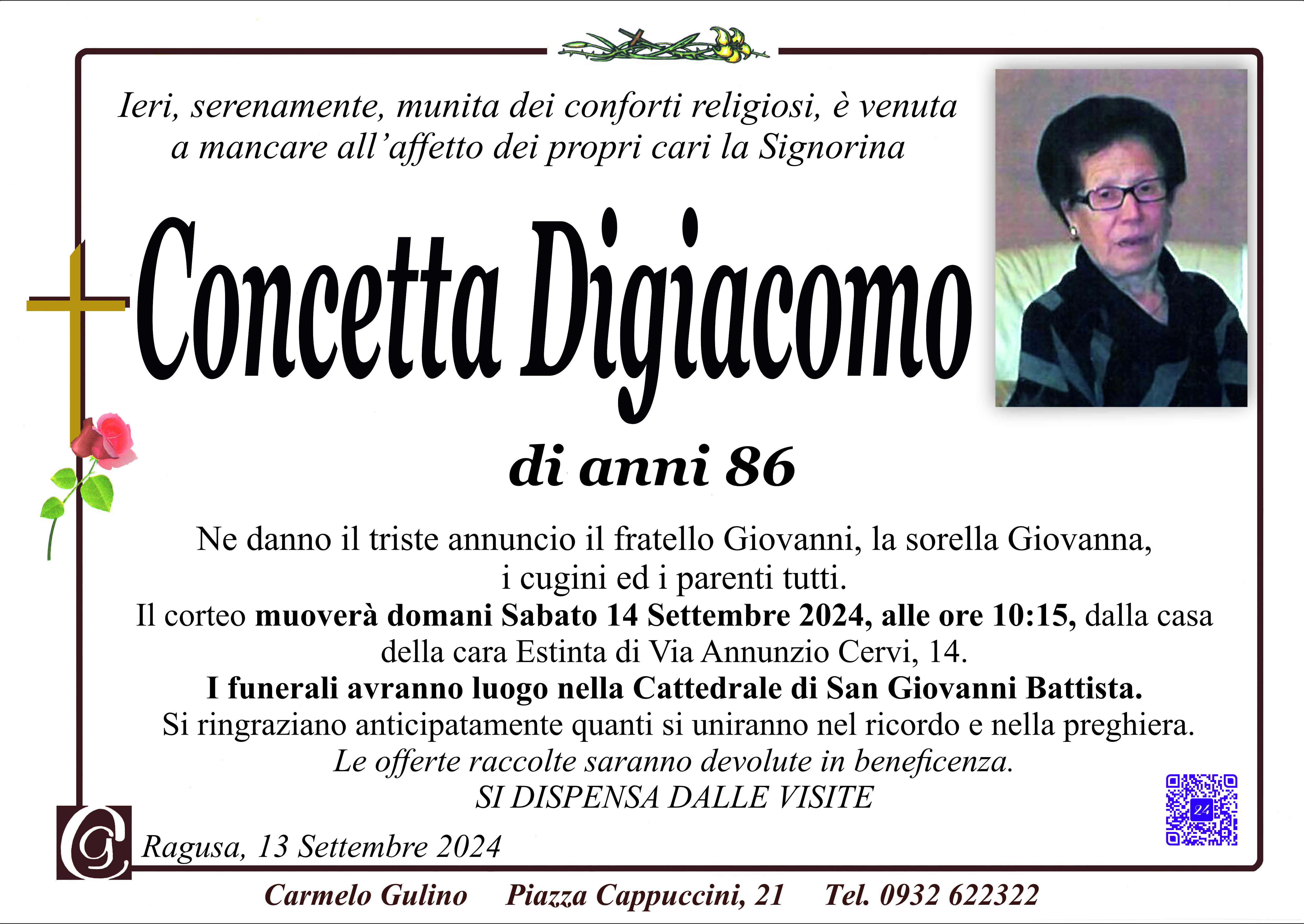 Necrologi: Concetta Digiacomo