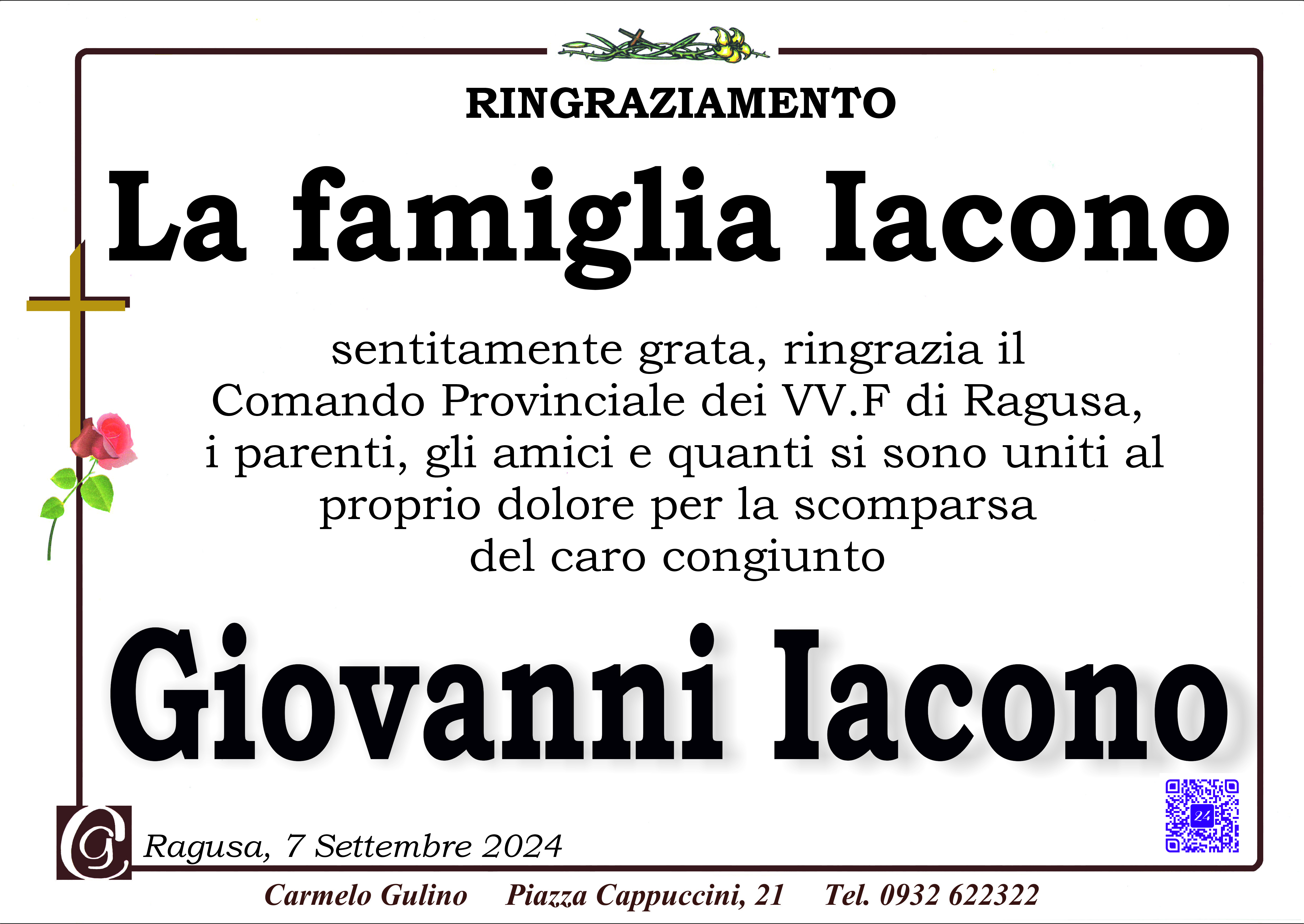 Ringraziamento: famiglia Iacono