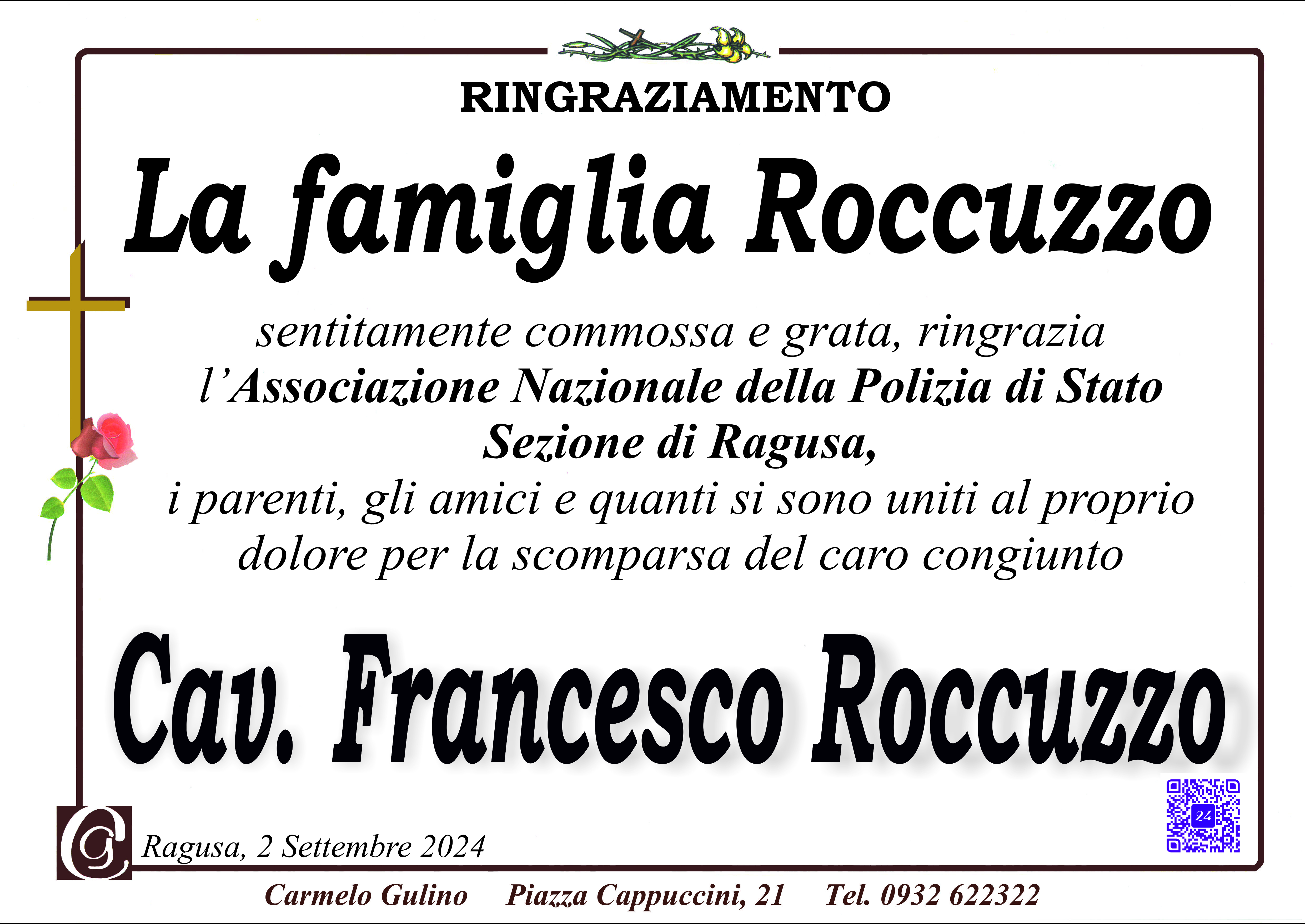 Ringraziamento: famiglia Roccuzzo