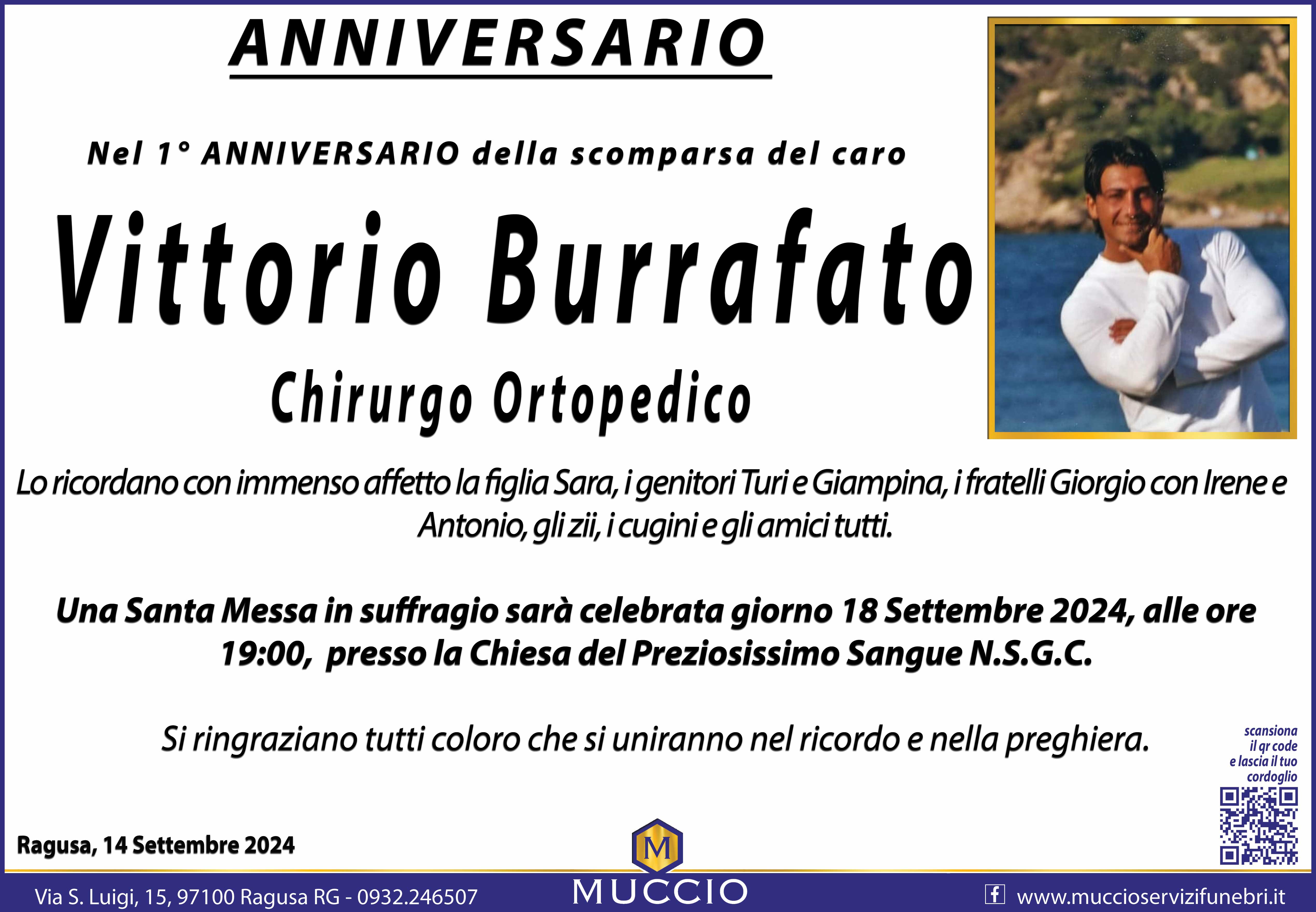Anniversario: Vittorio Burrafato