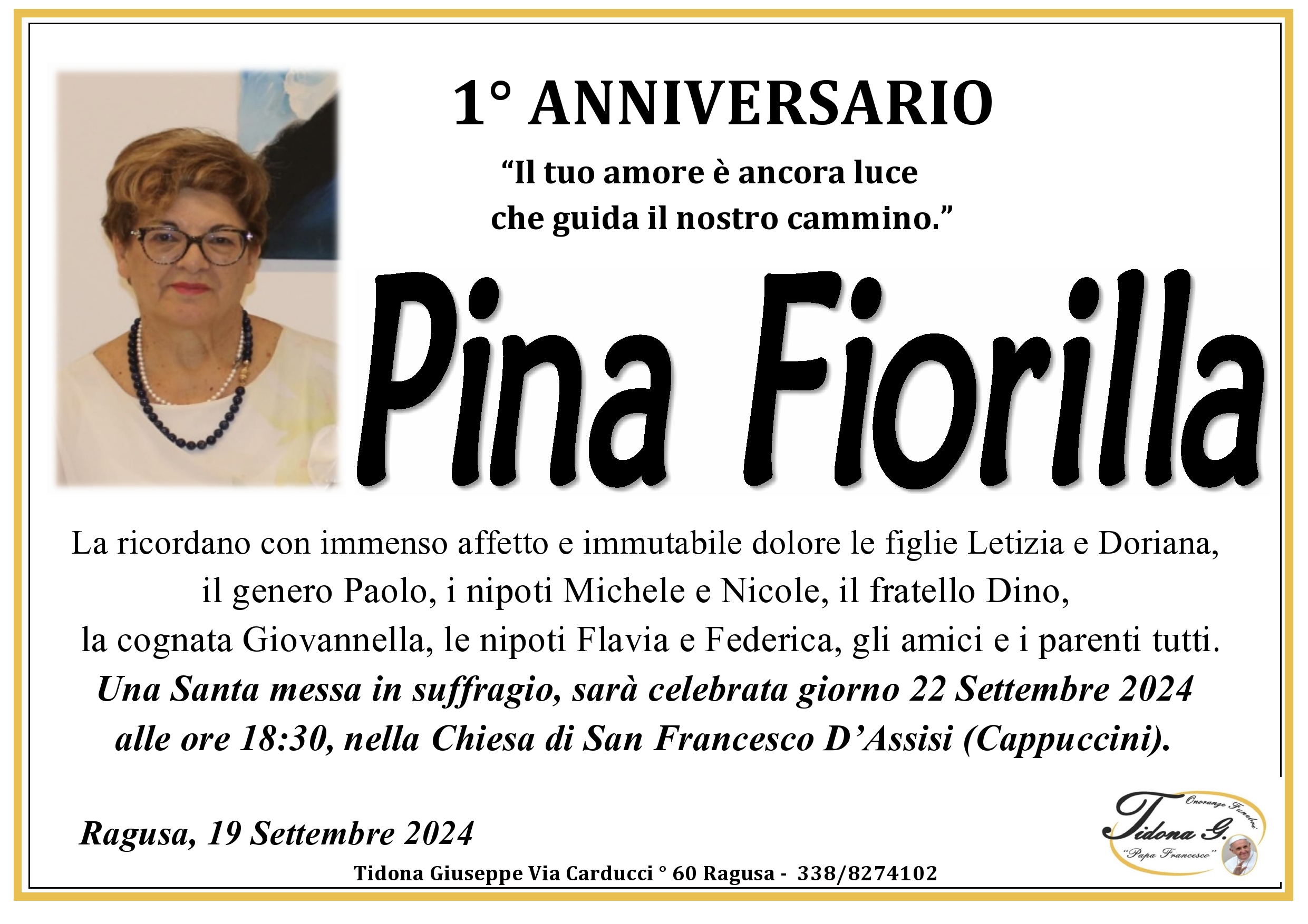 Anniversario: Pina Fiorilla
