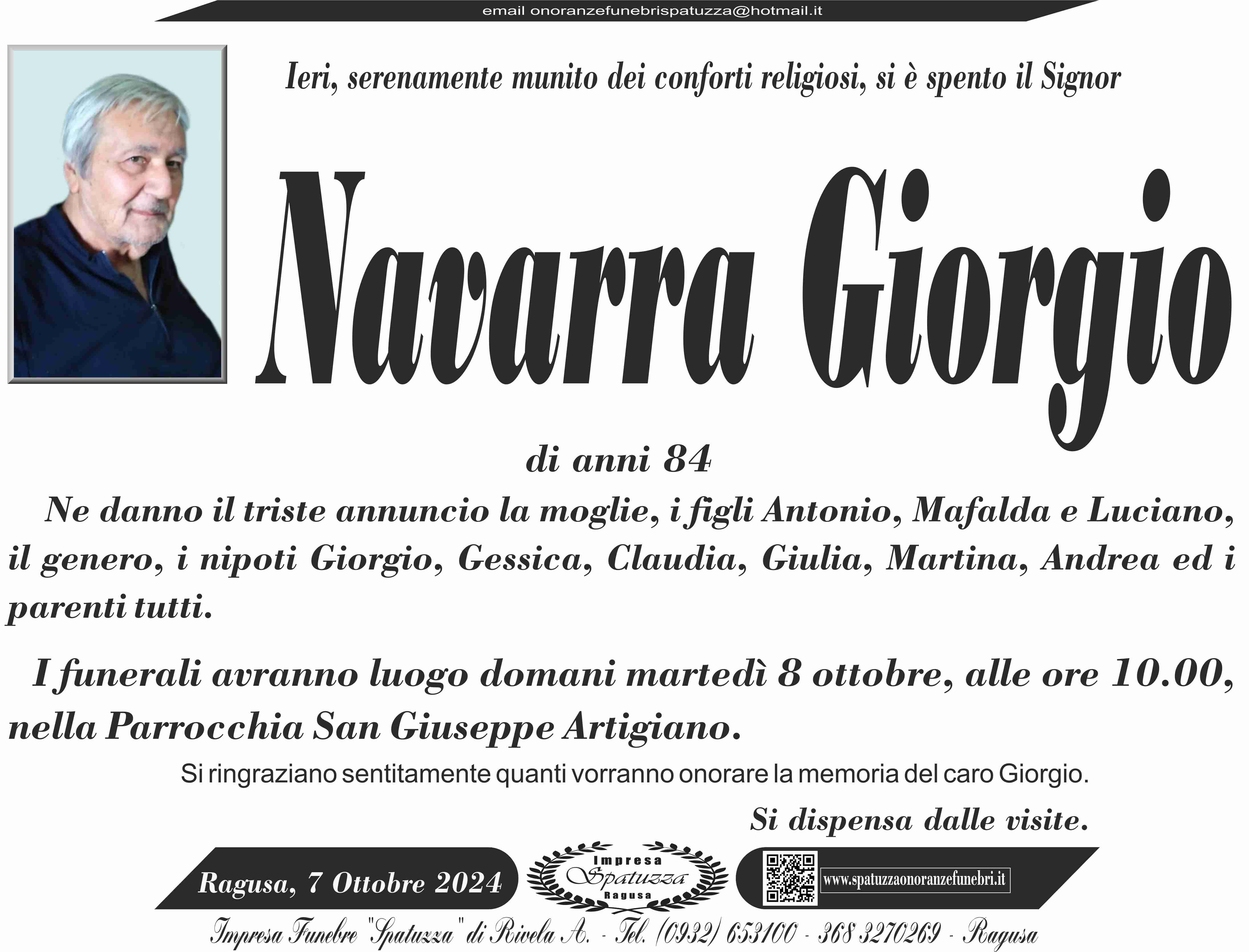 Necrologi: Giorgio Navarra