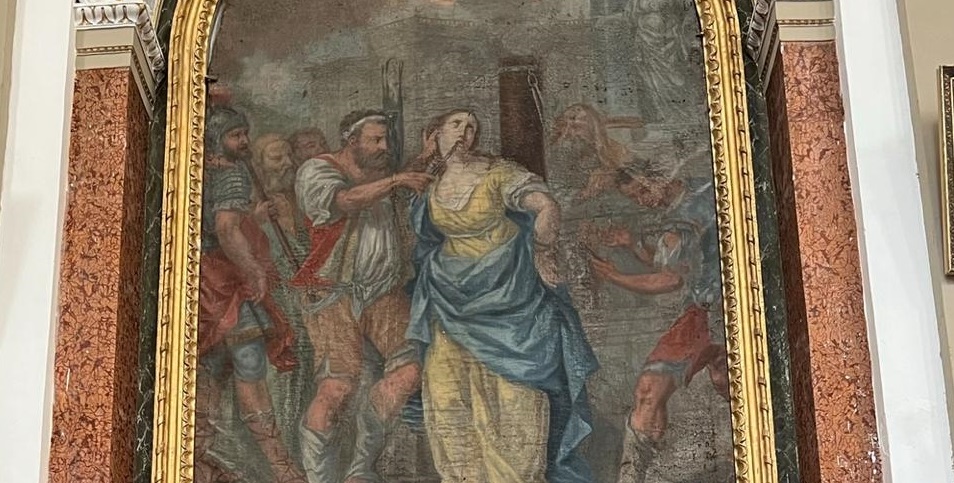 Restaurata la tela dedicata a Sant’ Apollonia nella chiesa di San Bartolomeo a Scicli