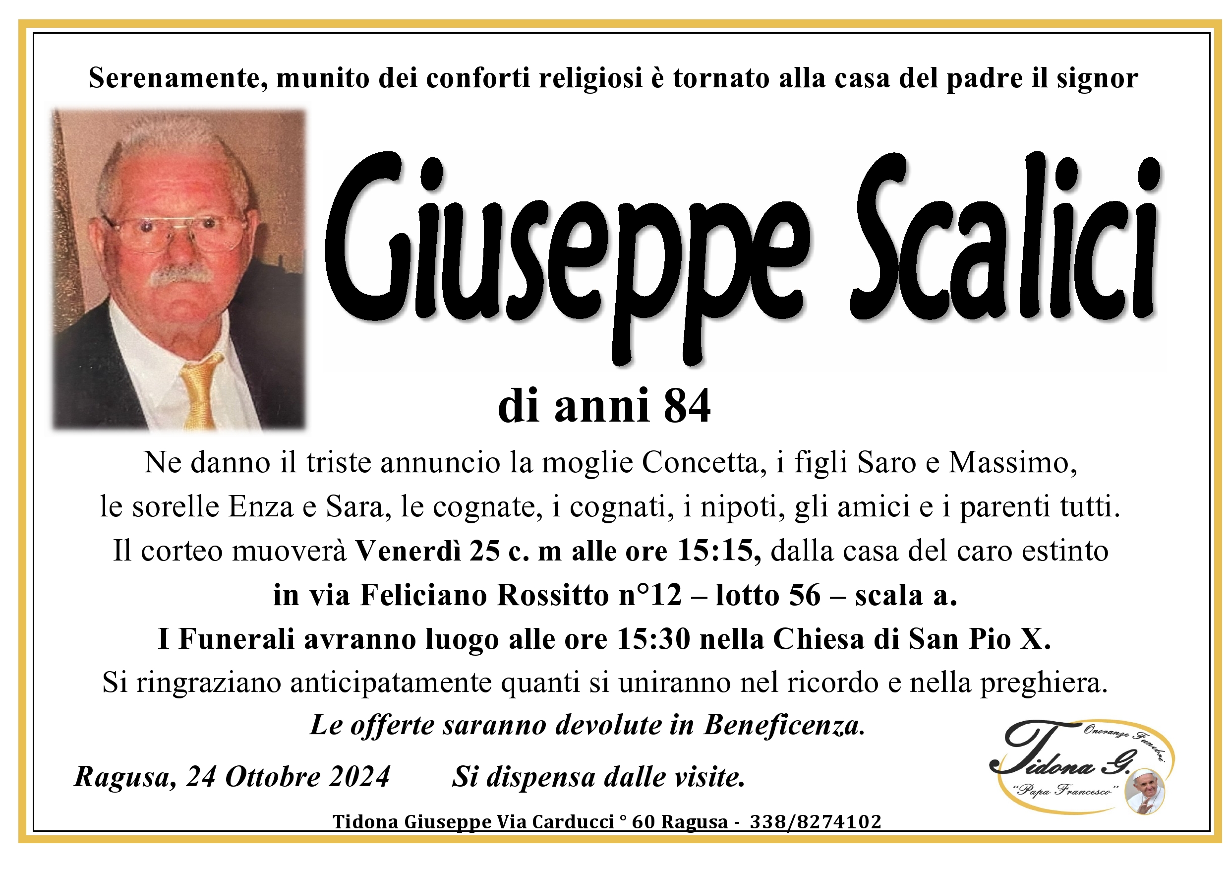 Necrologi: Giuseppe Schillaci