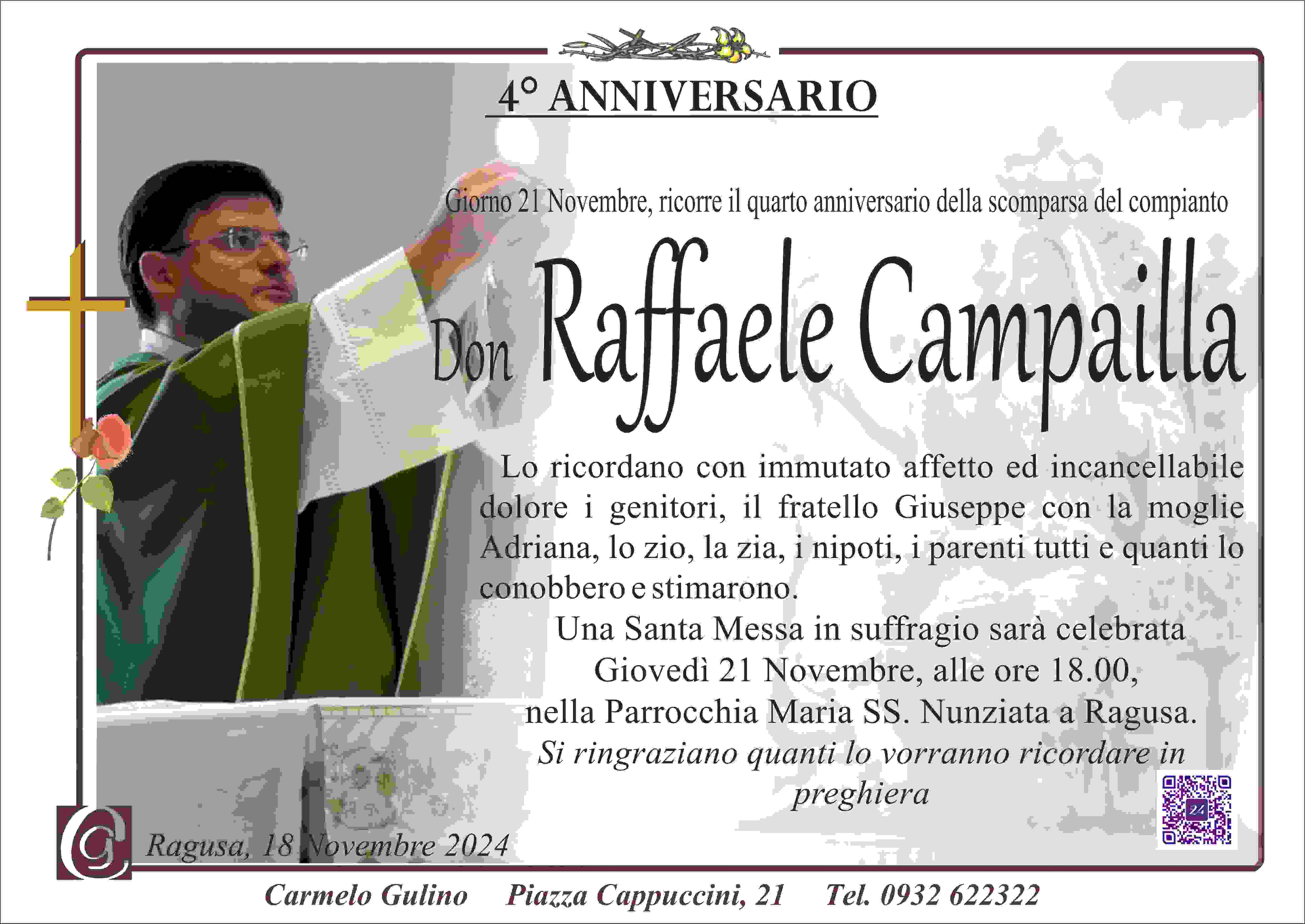 Anniversario: Don Raffaele Campailla