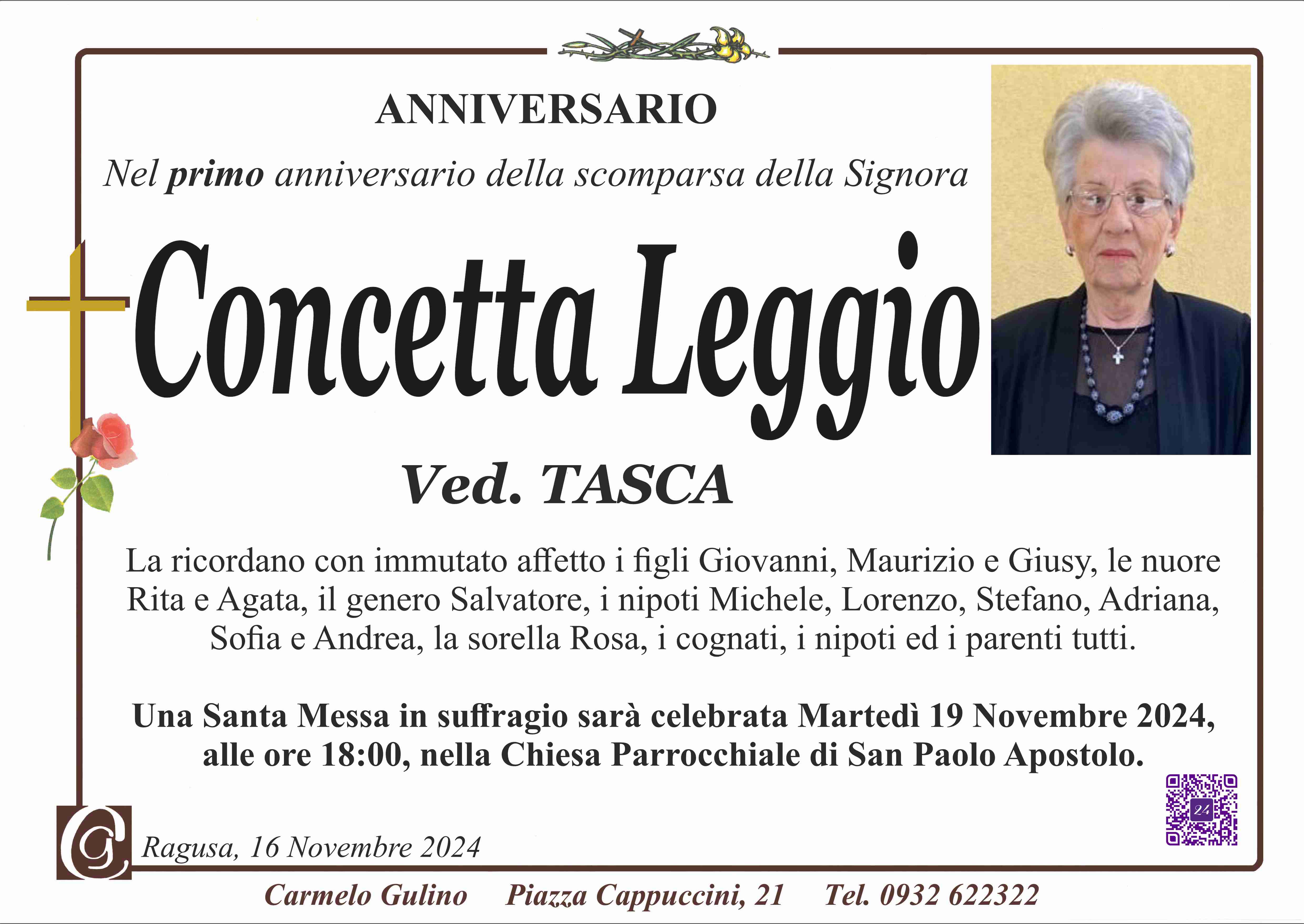 Anniversario: Concetta Leggio
