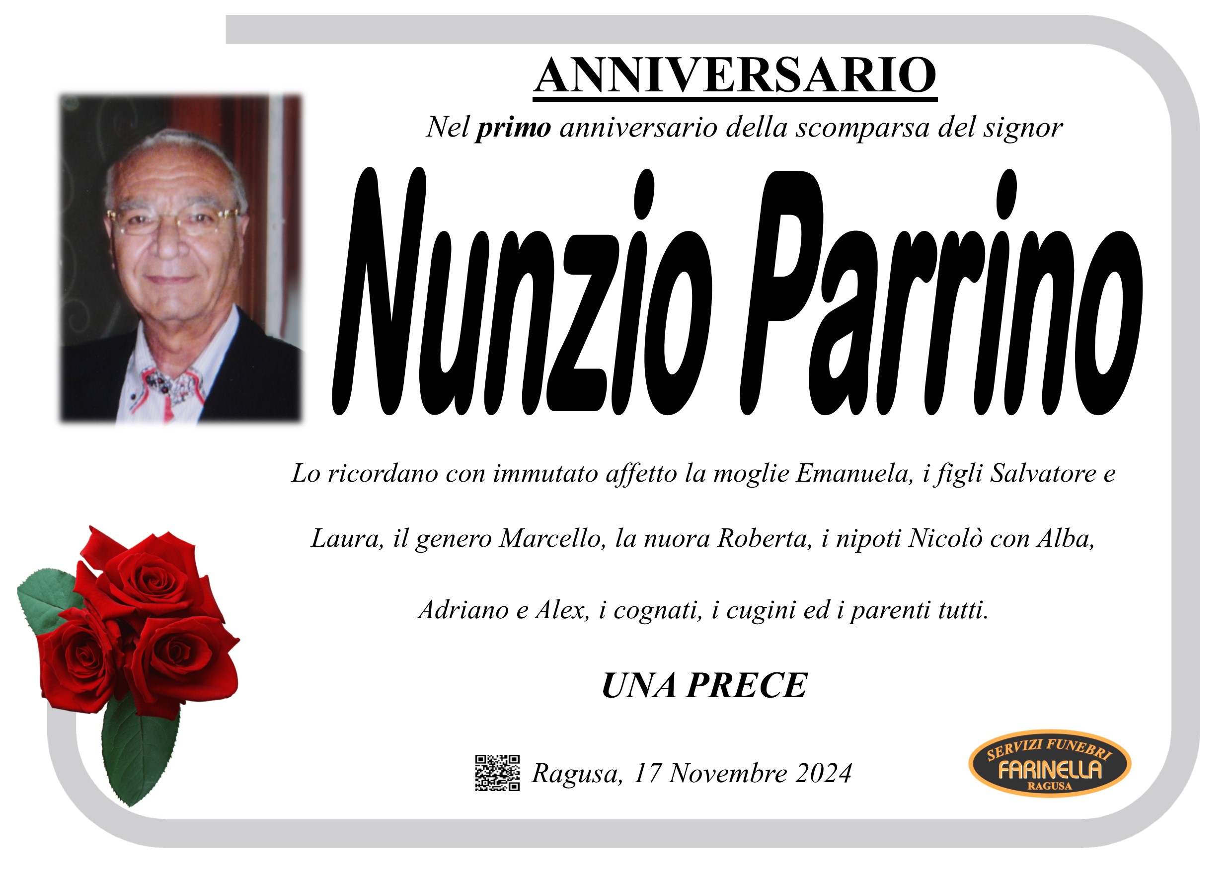 Anniversario: Nunzio Parrino