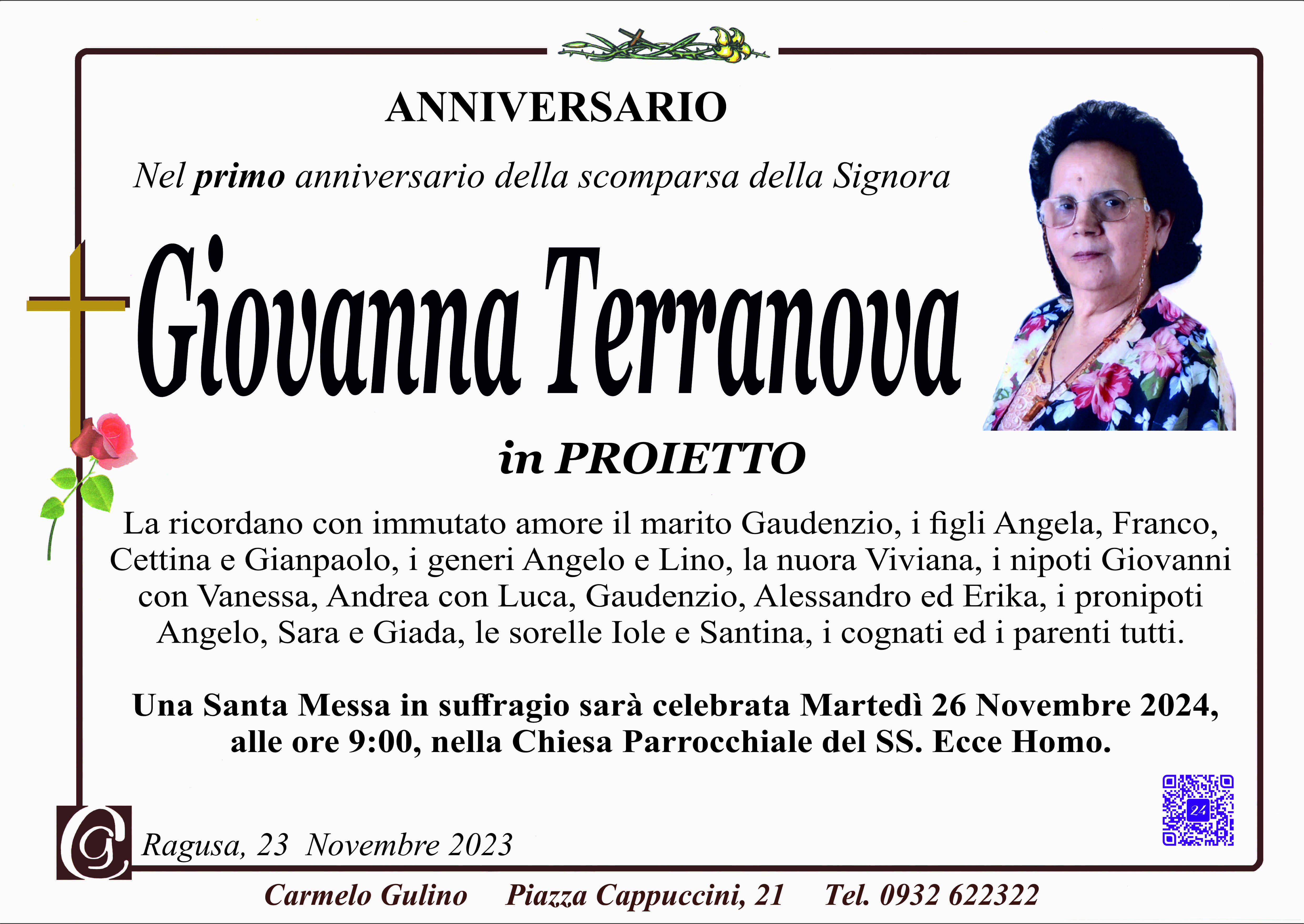 Anniversario: Giovanna Terranova