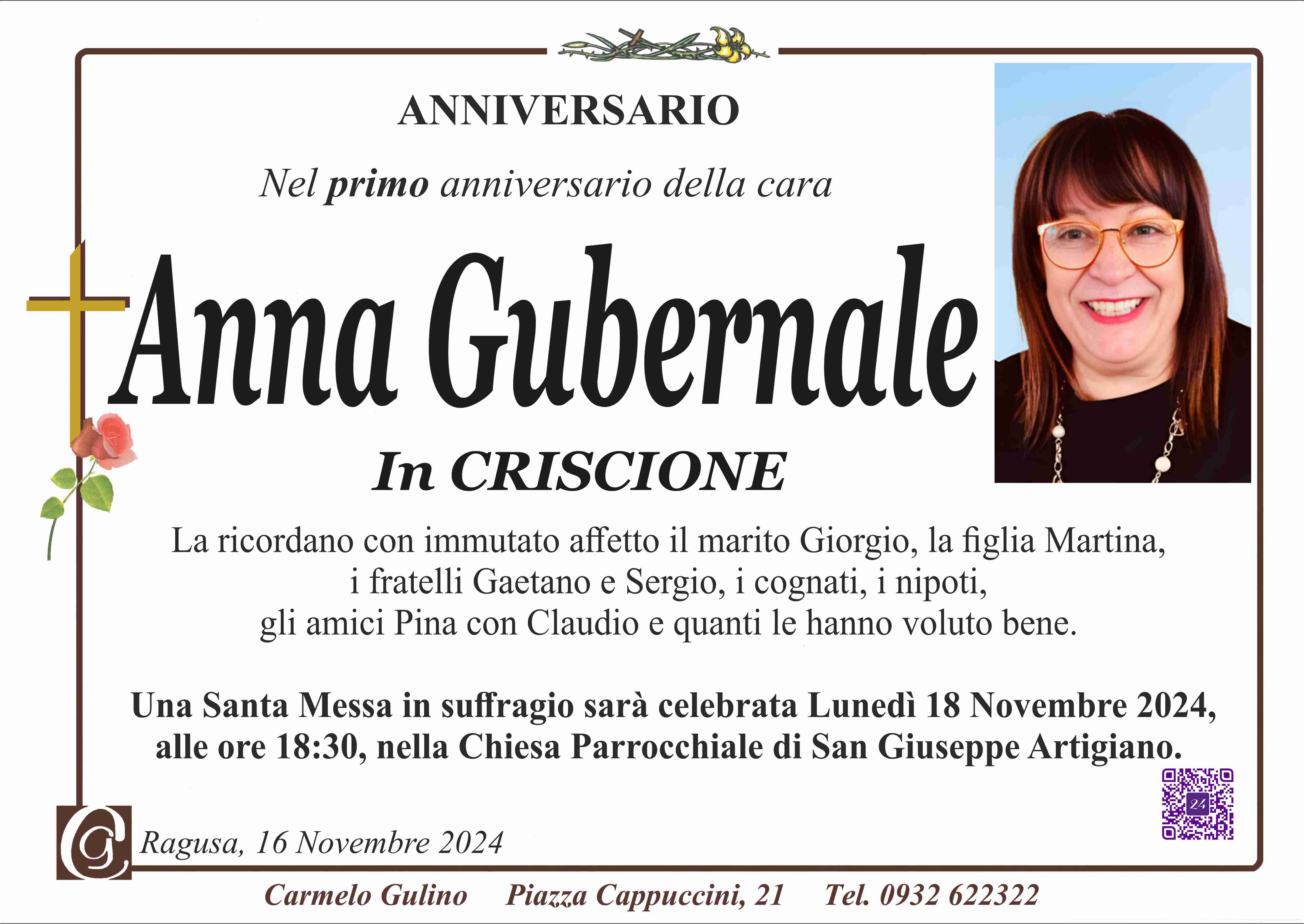 Anniversario: Anna Gubernale