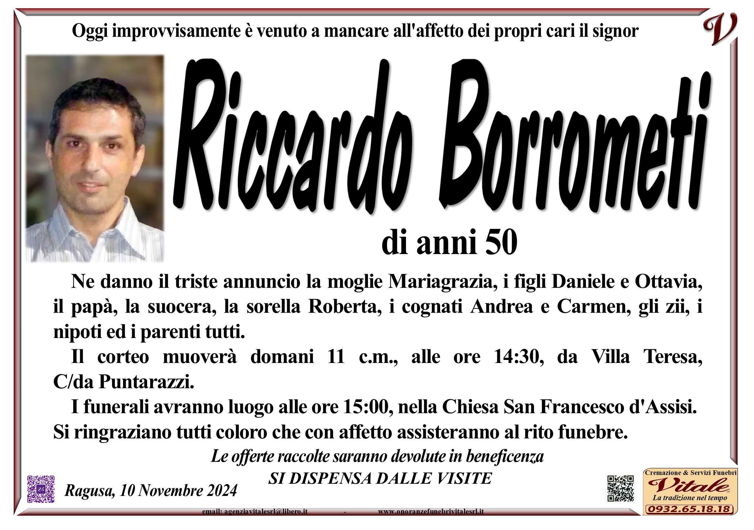 Necrologi: Riccardo Borrometi