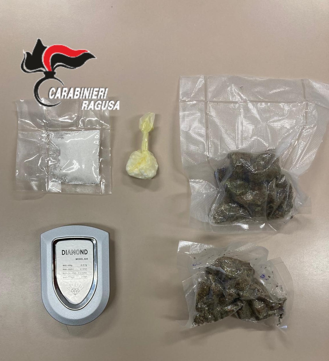 Cocaina e marijuana: 32enne ispicese arrestato dai Carabinieri