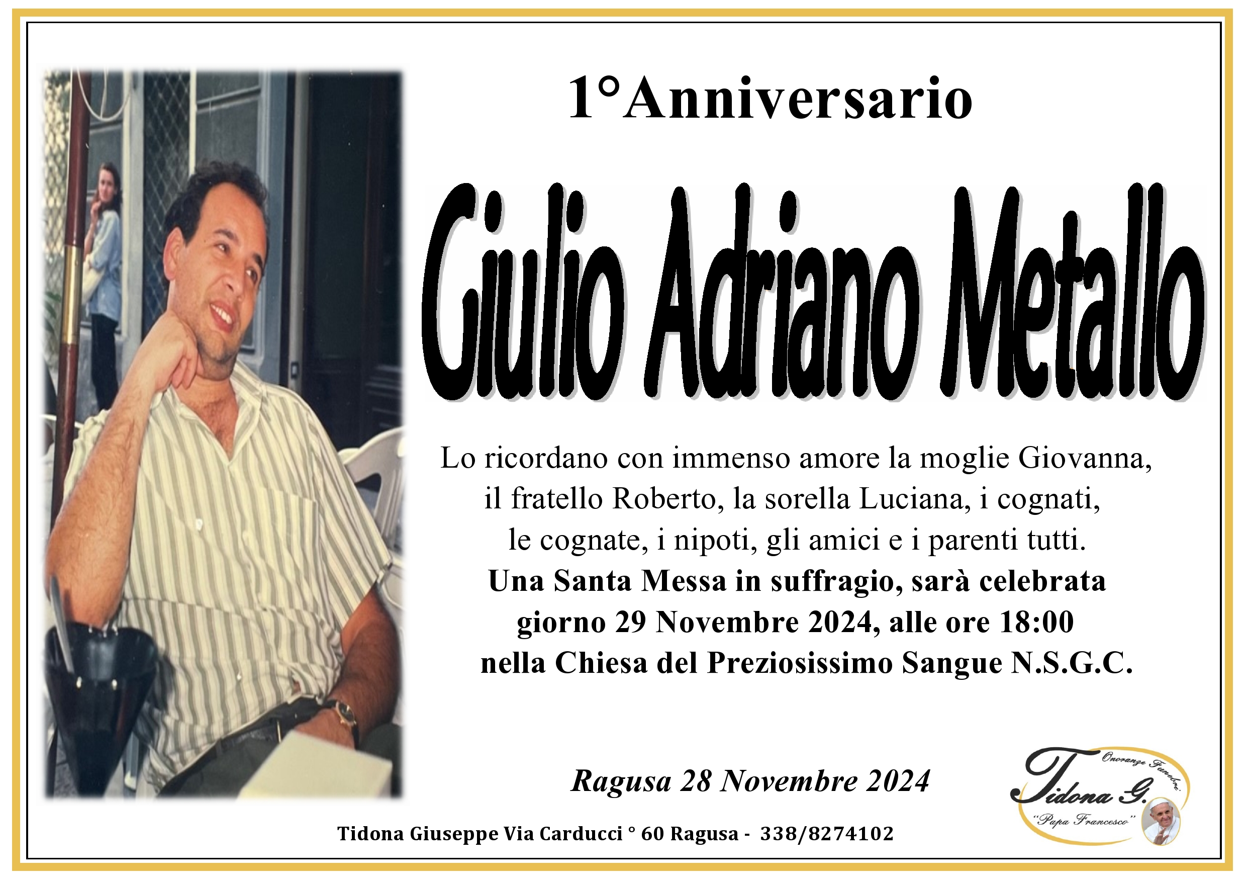 Anniversario: Giulio Adriano Metallo