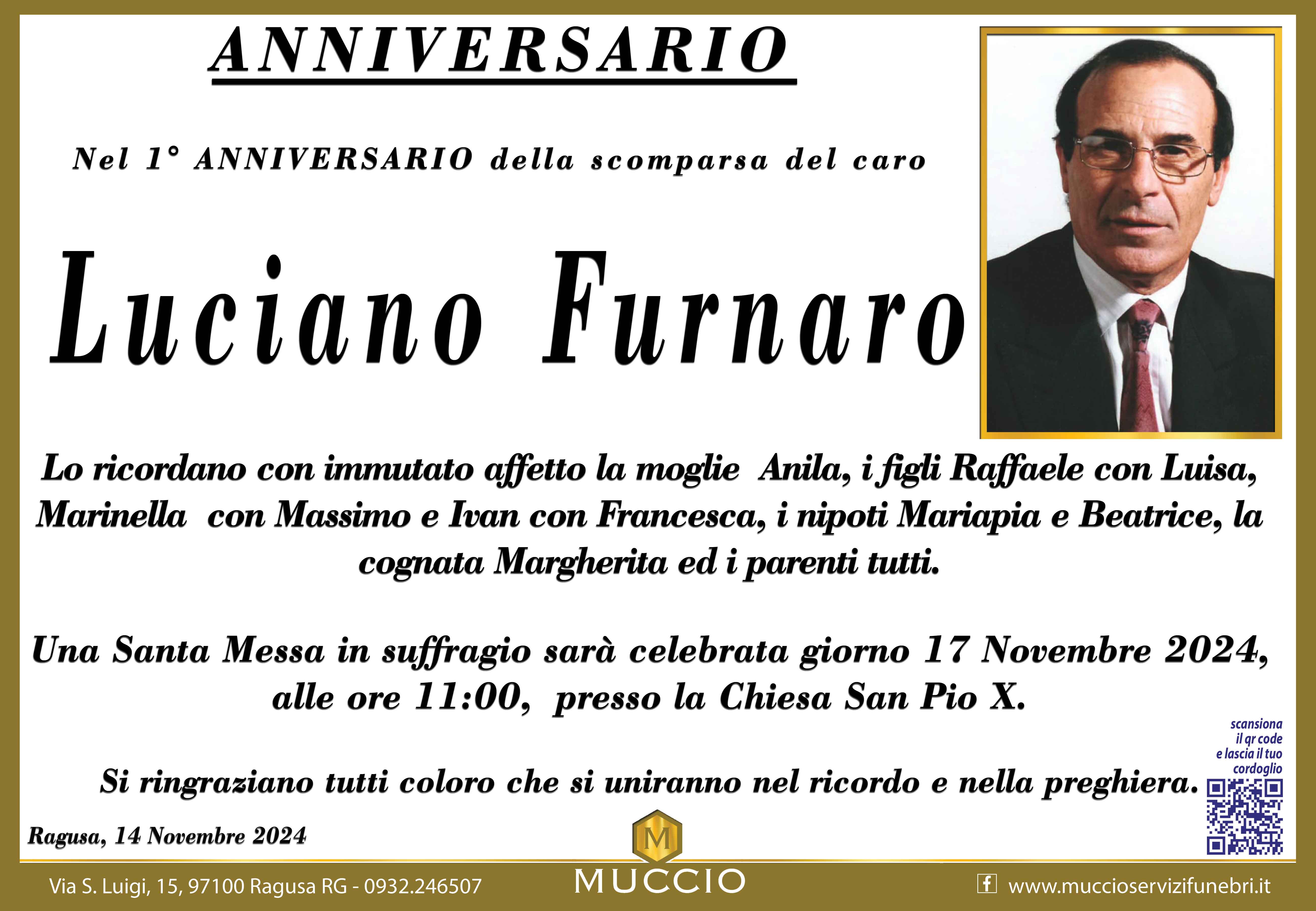 Anniversario: Luciano Furnaro