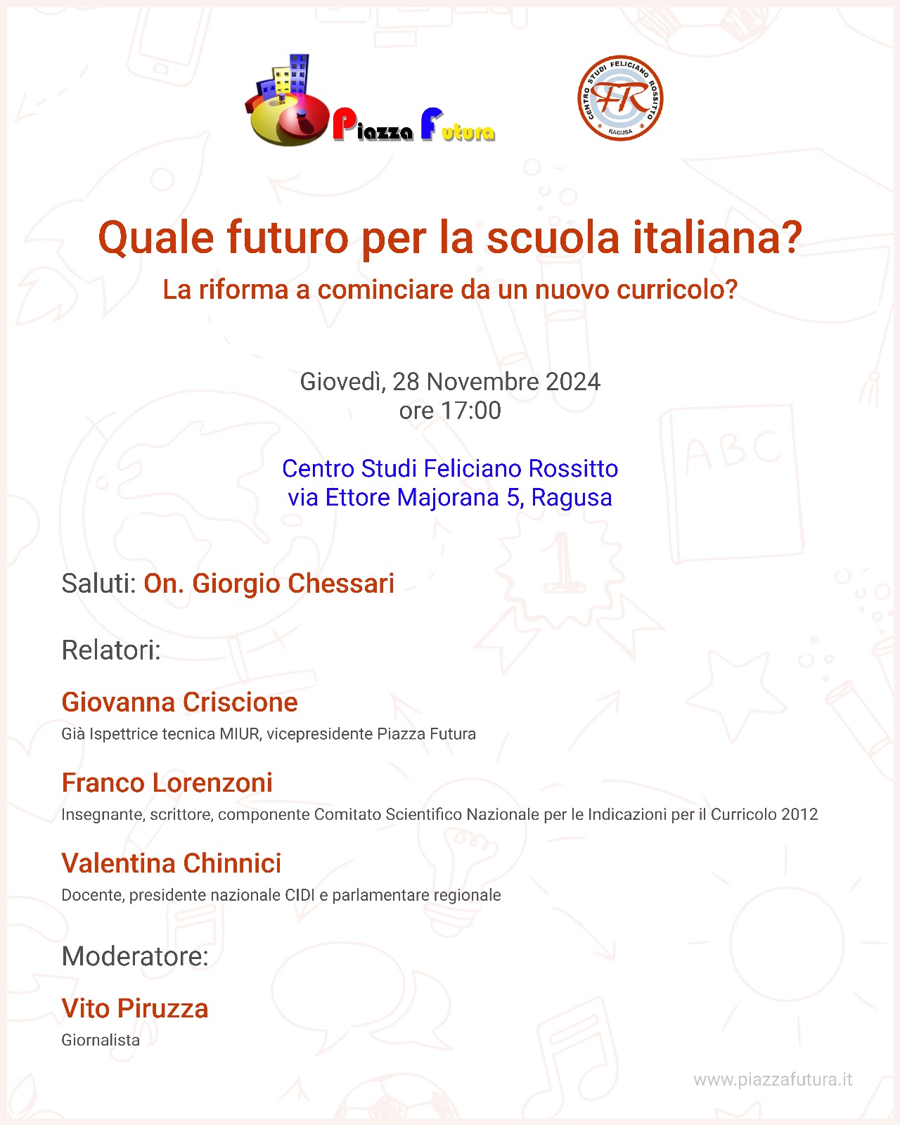 Incontro sul futuro della scuola italiana al Centro Studi “Feliciano Rossitto” di Ragusa