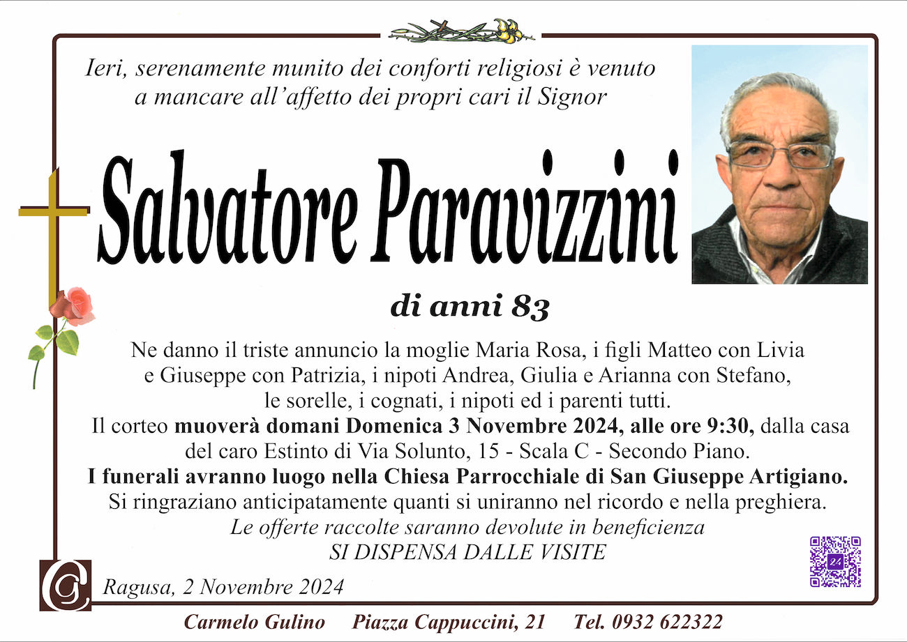 Necrologi: Salvatore Paravizzini
