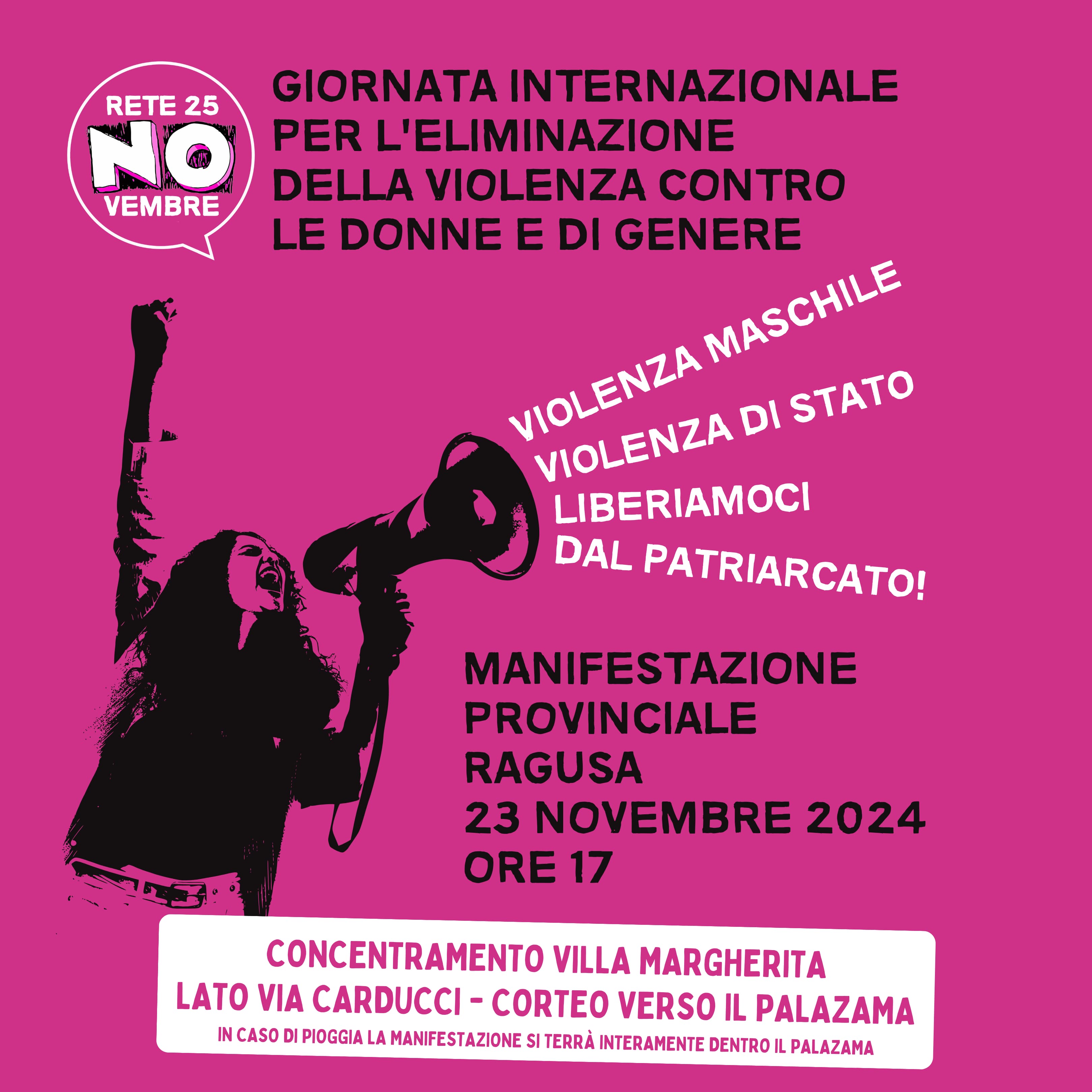Ragusa: giornata contro la violenza di genere, la Rete torna in piazza il 23 novembre