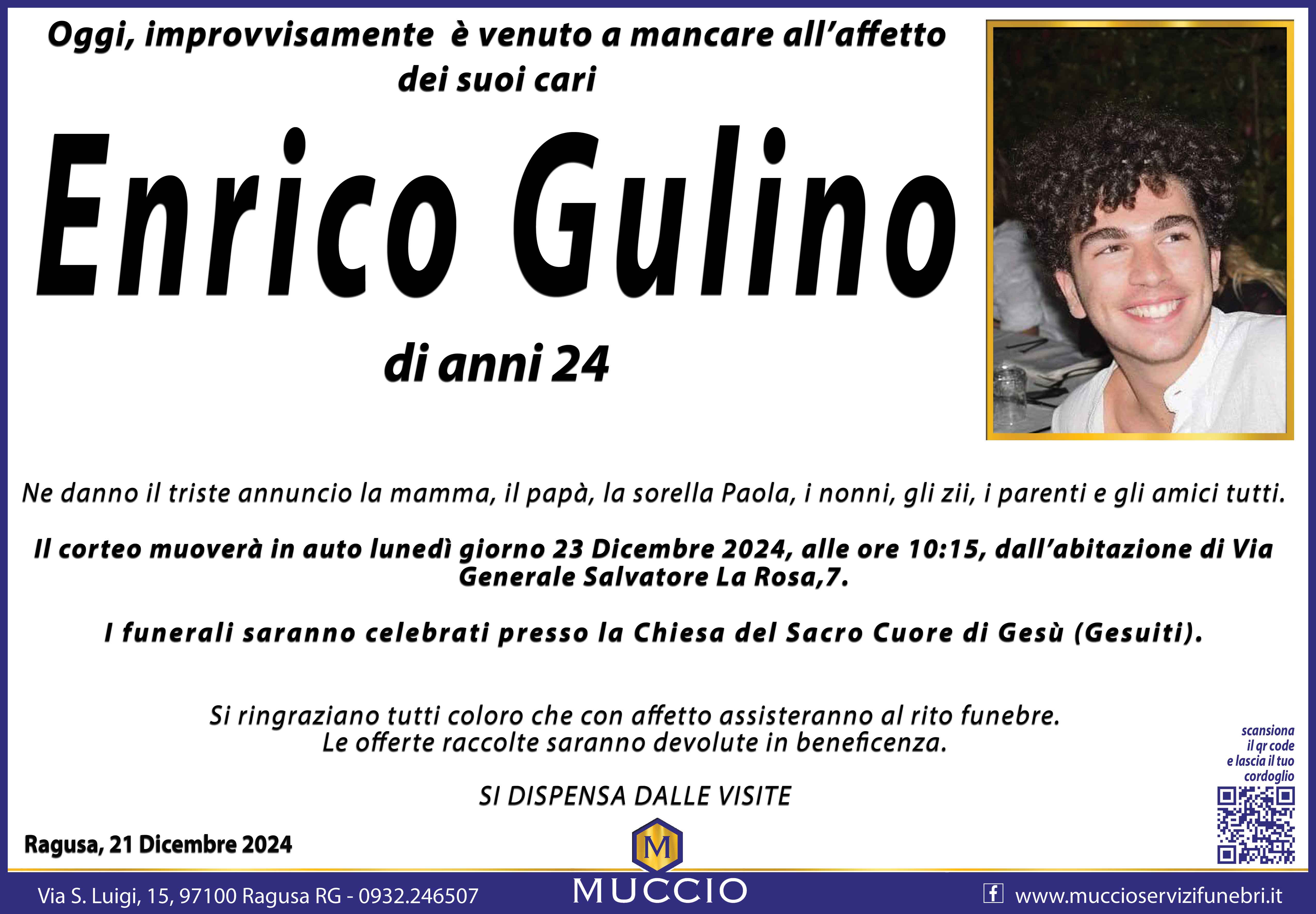 Necrologi: Enrico Gulino