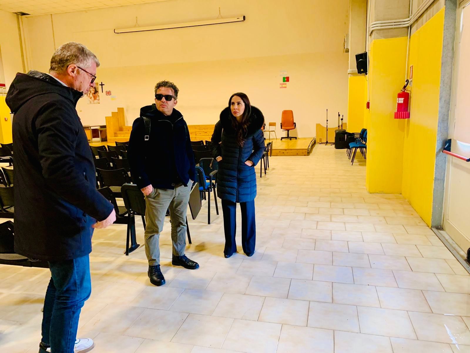 Sopralluogo all’auditorium della scuola Mariele Ventre di Ragusa, i lavori di ripristino a partire da domani