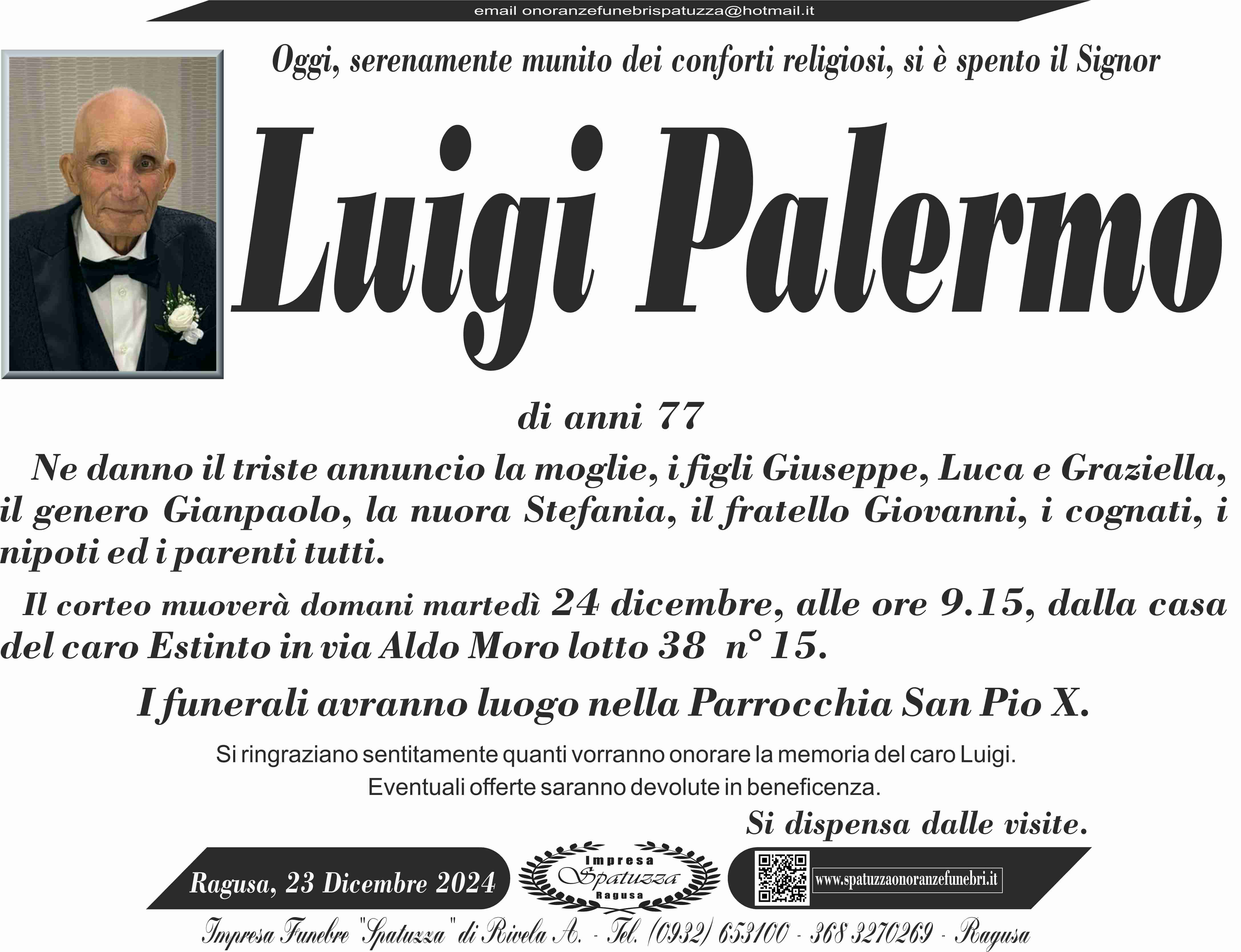 Necrologi: Luigi Palermo
