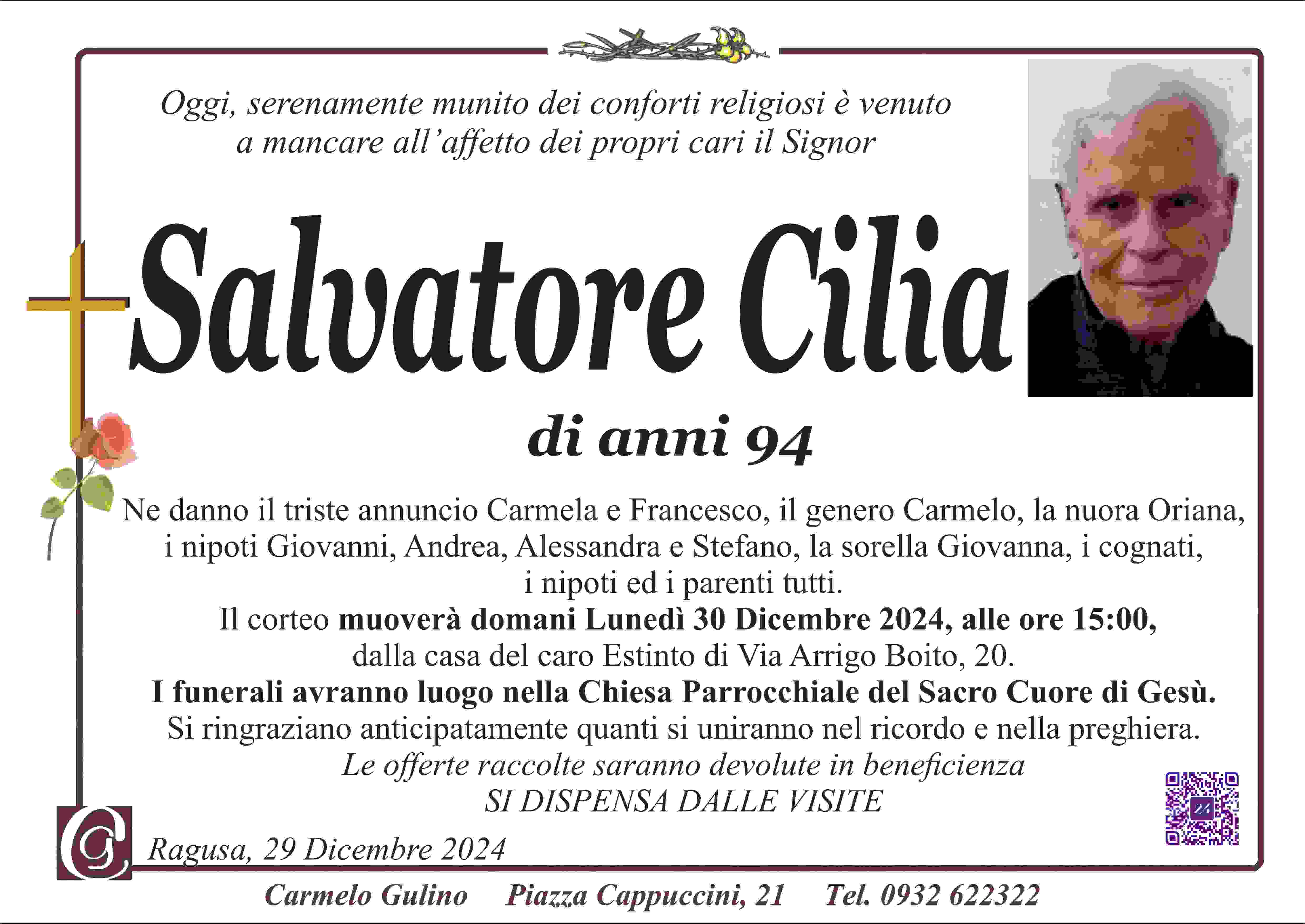 Necrologi: Salvatore Cilia