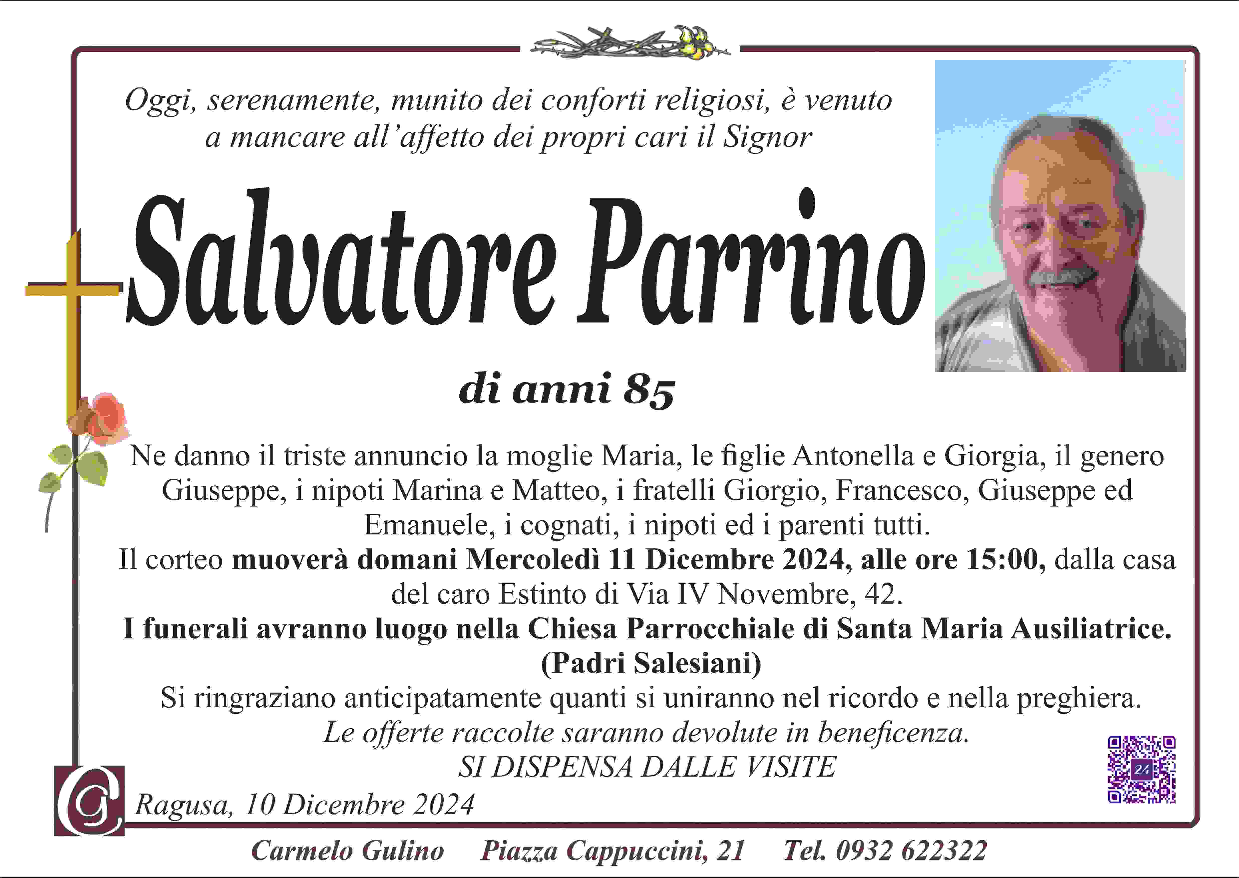 Necrologi: Salvatore Parrino