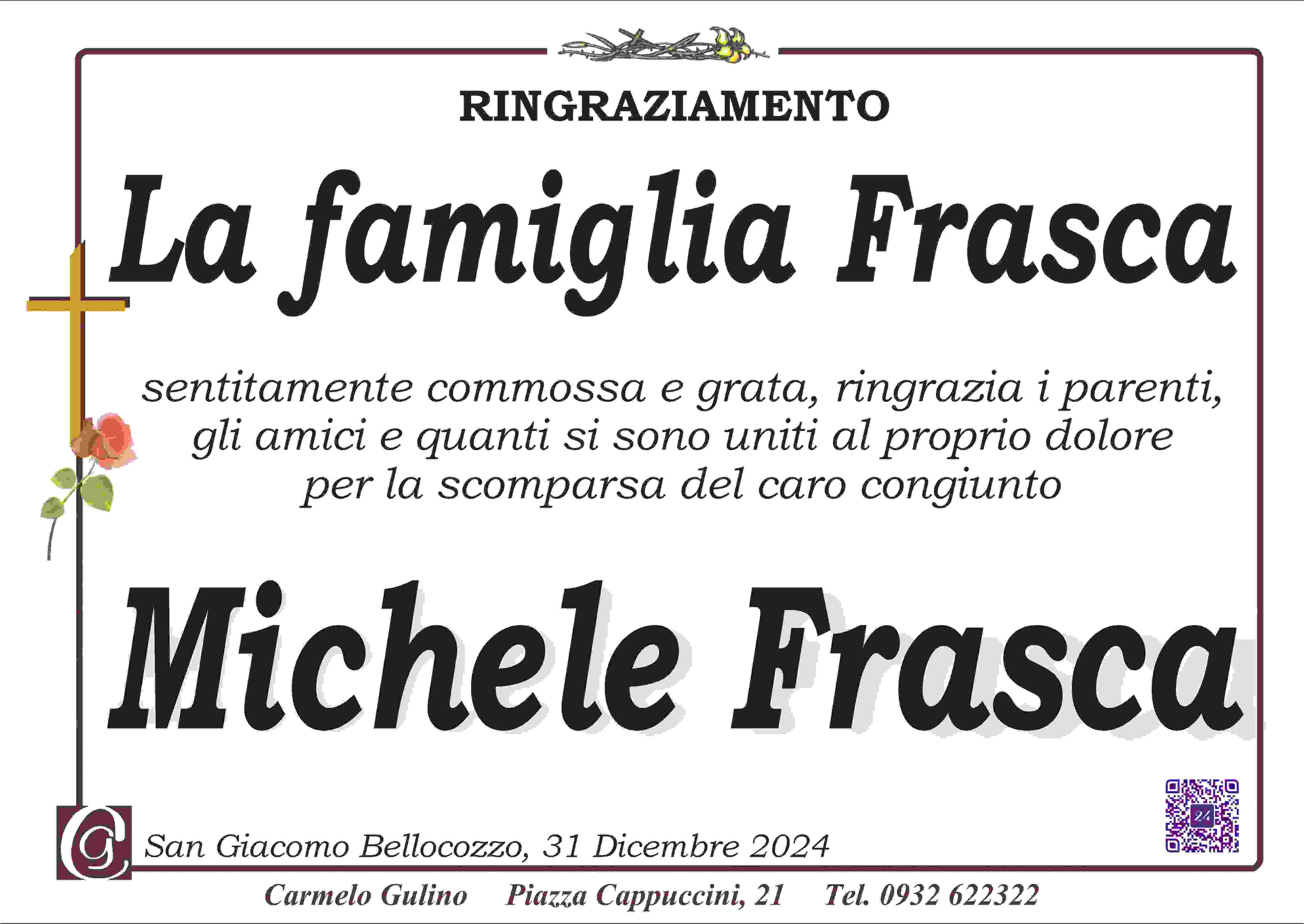Ringraziamento: famiglia Frasca