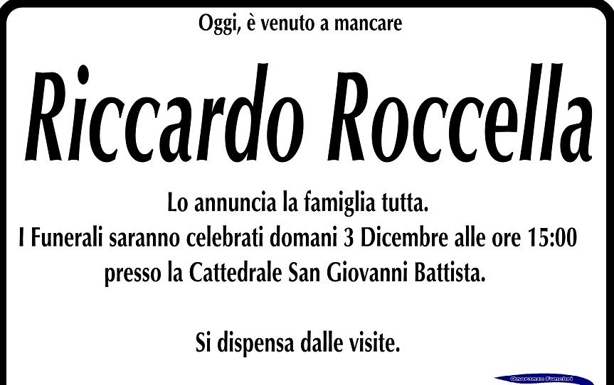 Necrologi: Riccardo Roccella