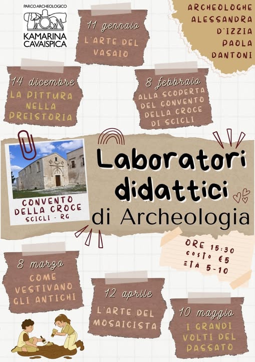 Alla scoperta della storia di Scicli. Primo laboratorio domani nel convento della Croce