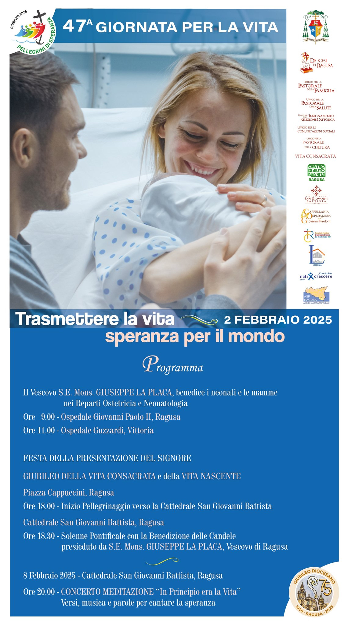 La Diocesi di Ragusa celebra la 47ª Giornata Mondiale per la Vita