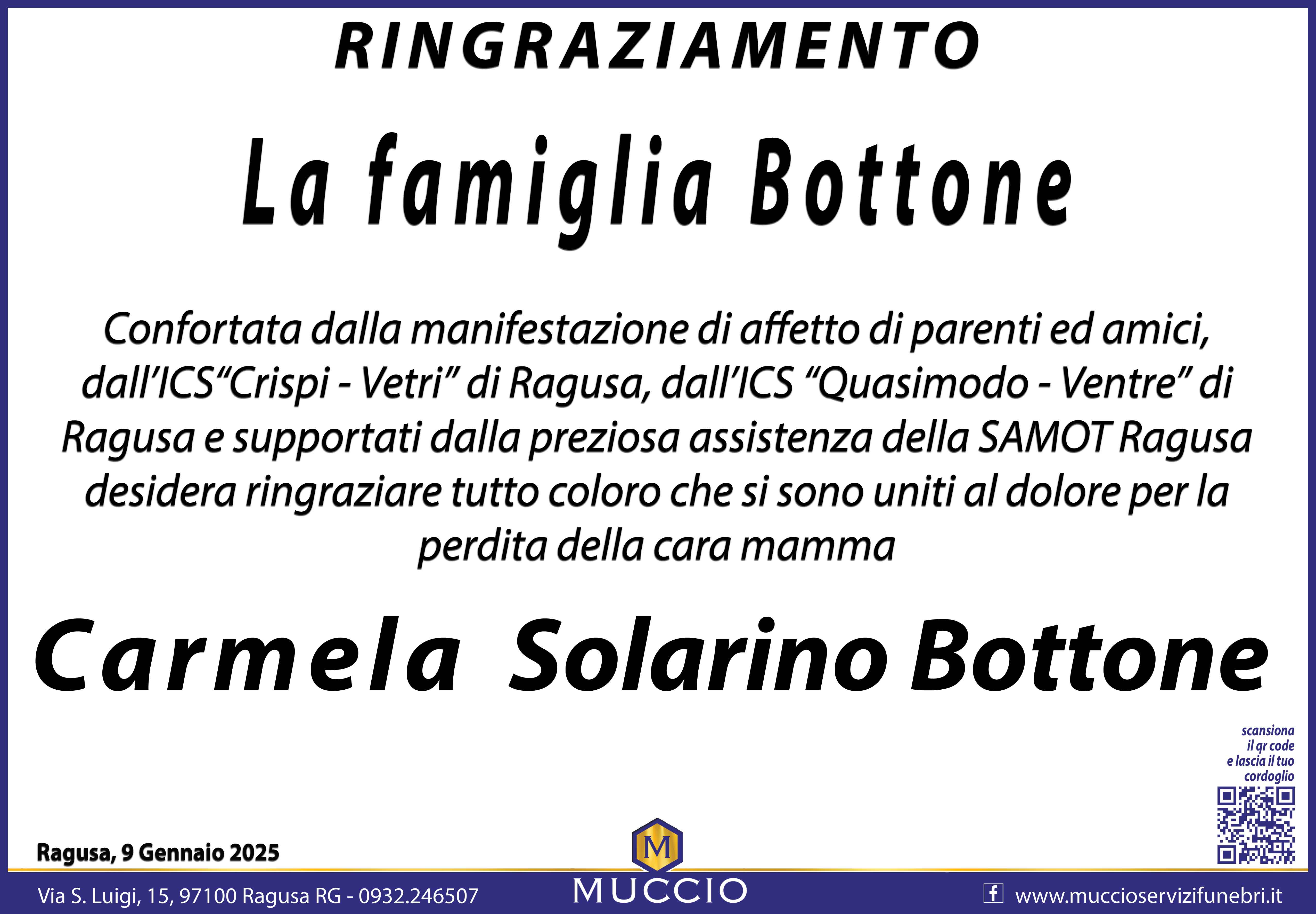 Ringraziamento: famiglia Bottone