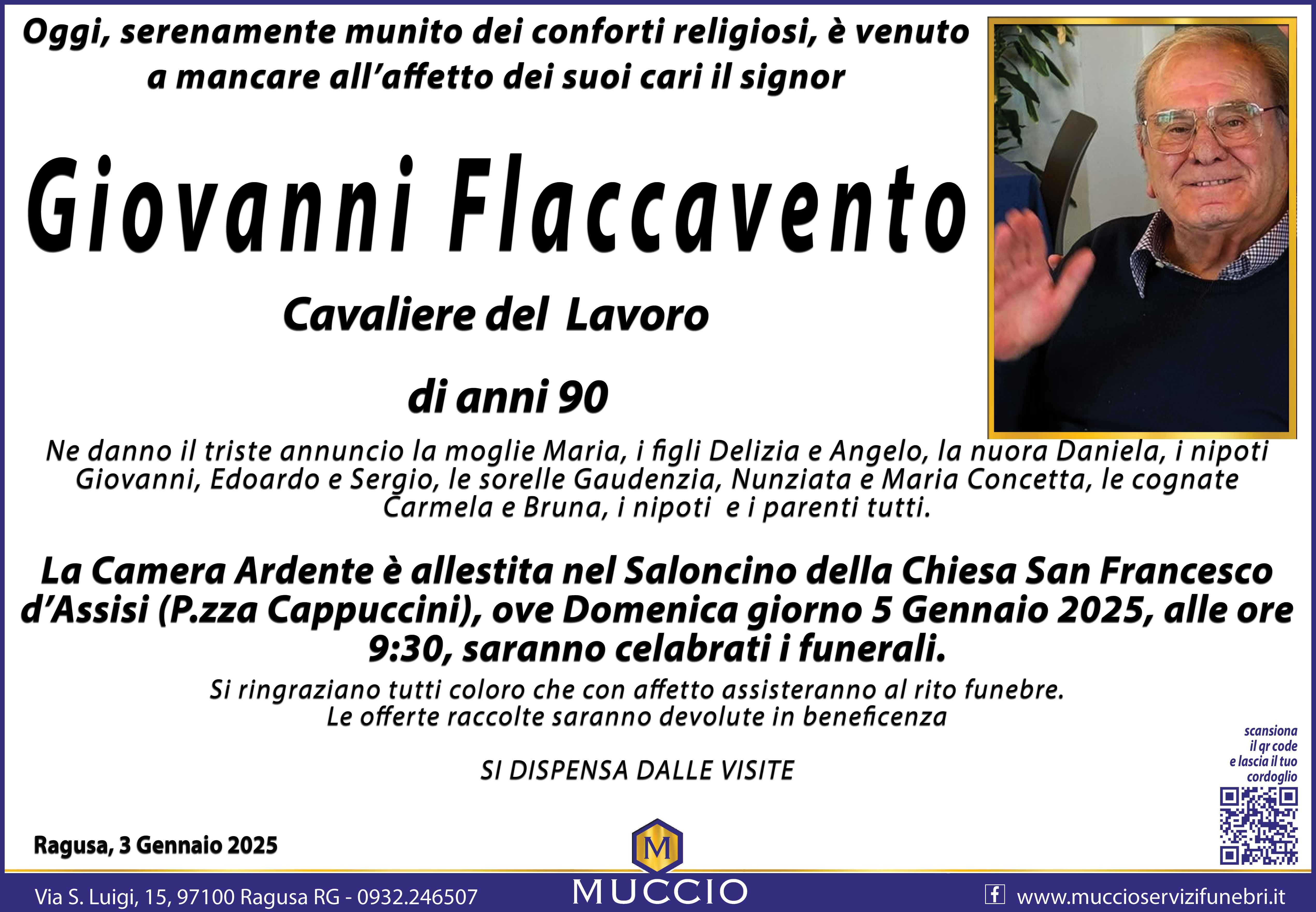 Necrologi: Giovanni Flaccavento