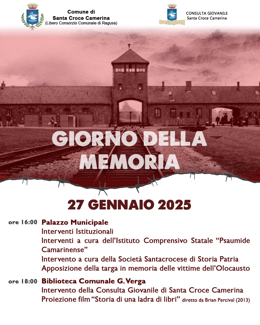 Giorno della Memoria, le iniziative a Santa Croce
