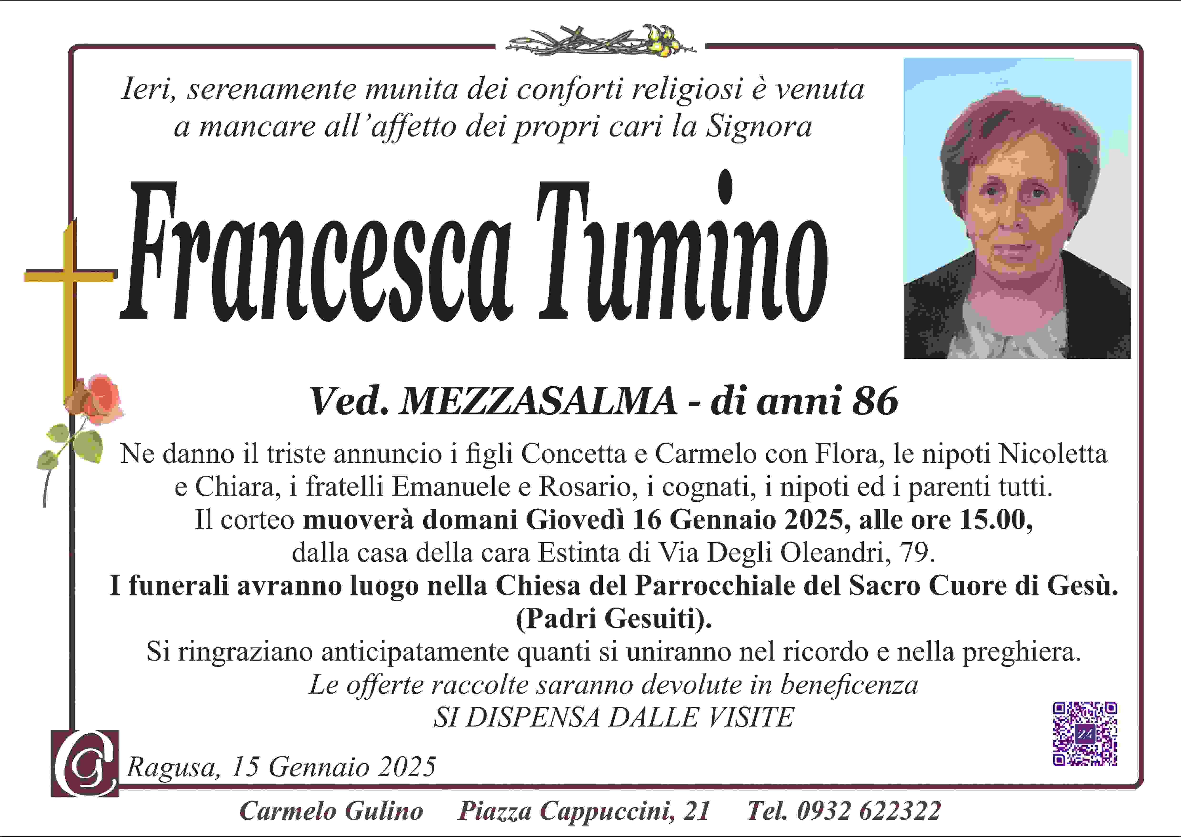 Necrologi: Francesca Tumino