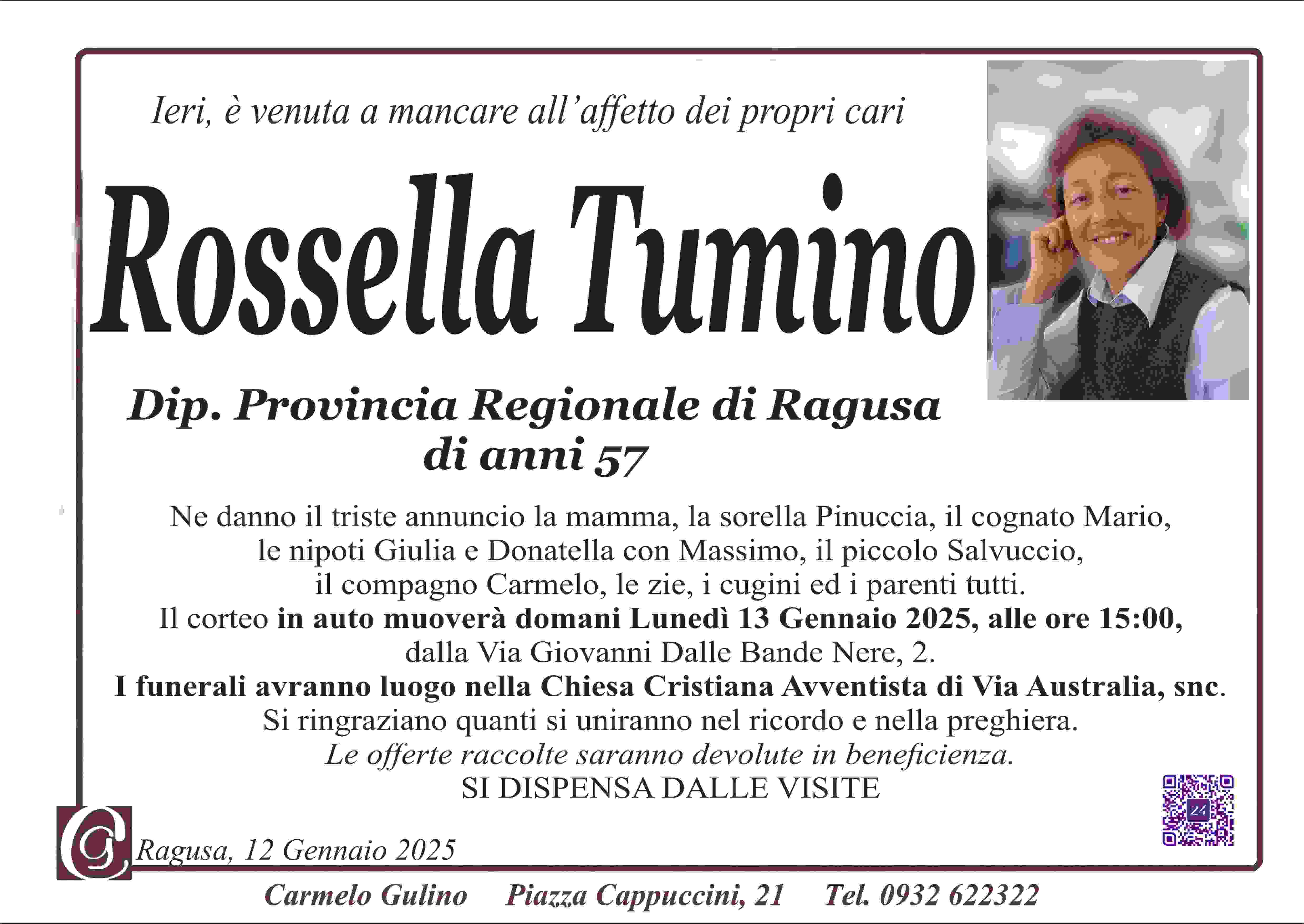 Necrologi: Rossella Tumino