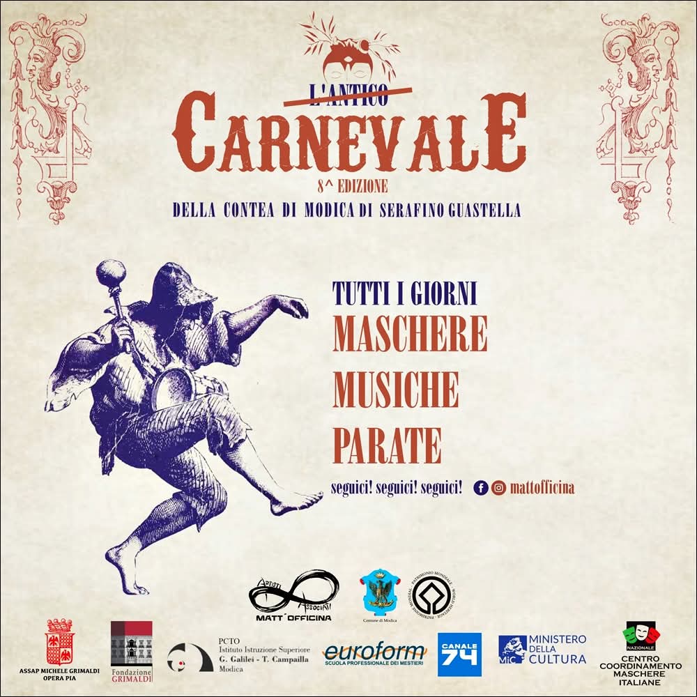 Carnevale 2025: via Grimaldi a Modica diventa un’opera d’arte a cielo aperto