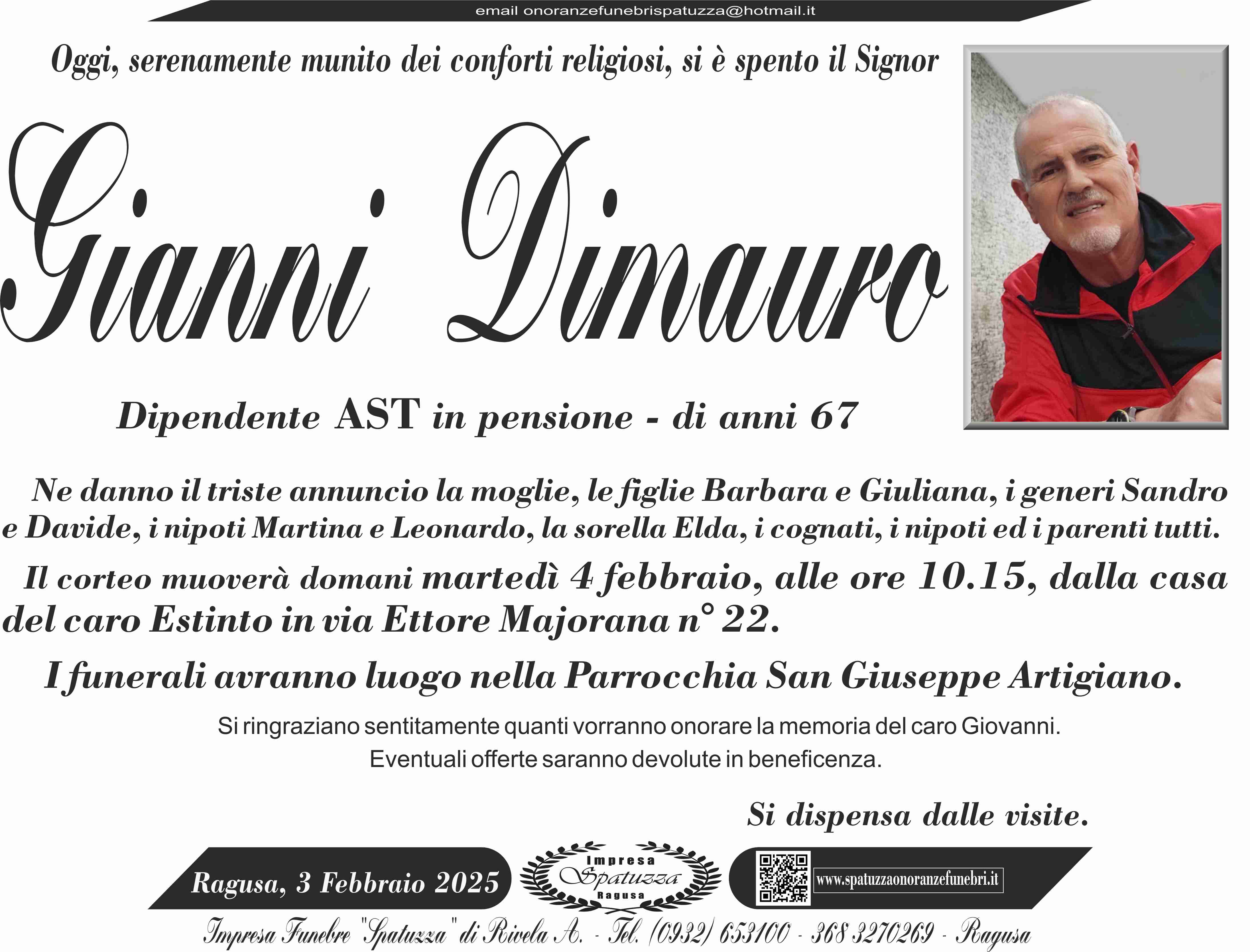 Necrologi: Gianni Dimauro