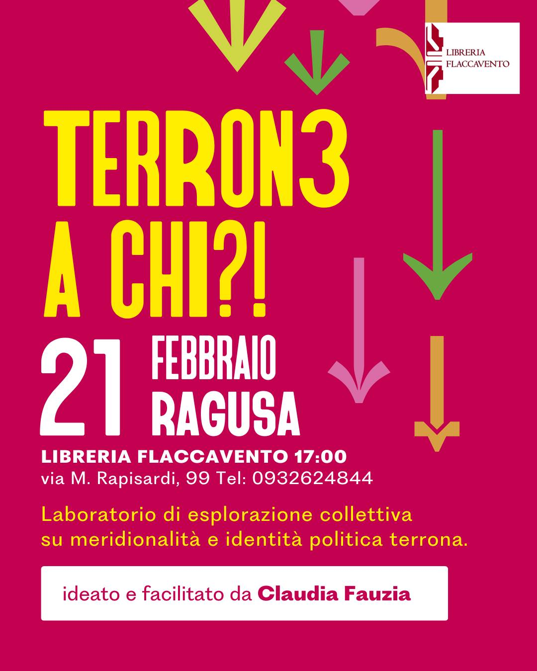 “Terron3 a chi?!”: un laboratorio per esplorare l’identità meridionale alla Libreria Flaccavento